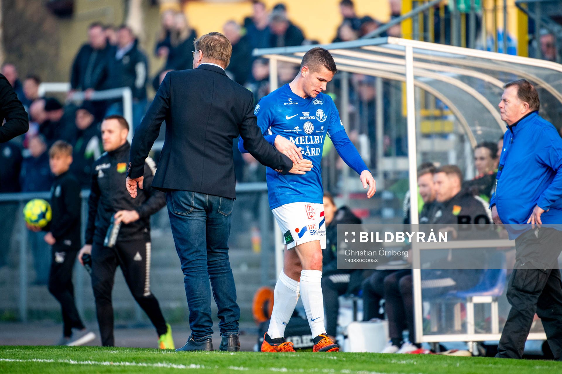 Trelleborgs manager Peter Swärdh och Oscar Johansson