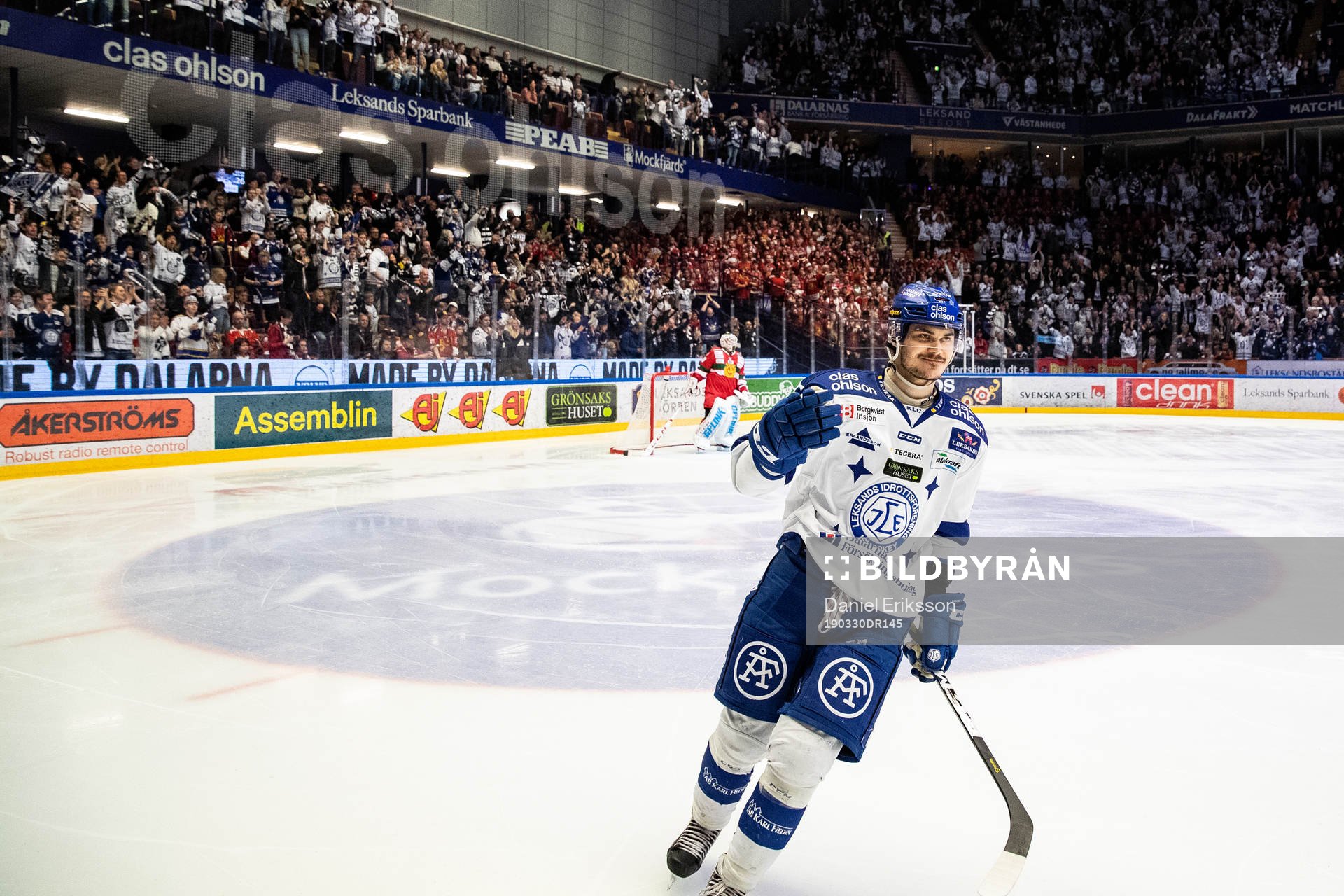 Leksands Thomas Valkvæ Olsen  jublar