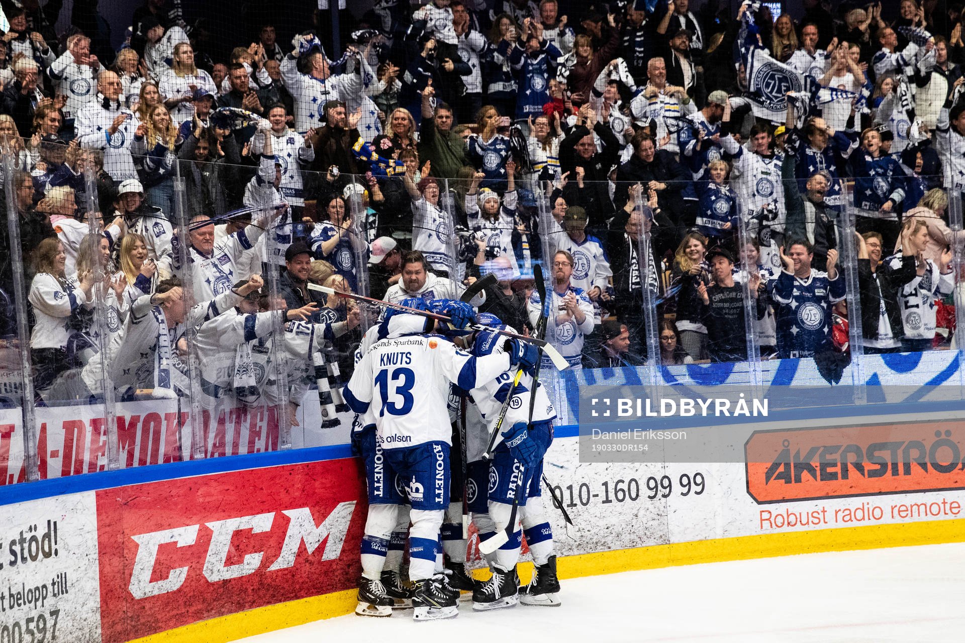 Leksands spelarna jublar
