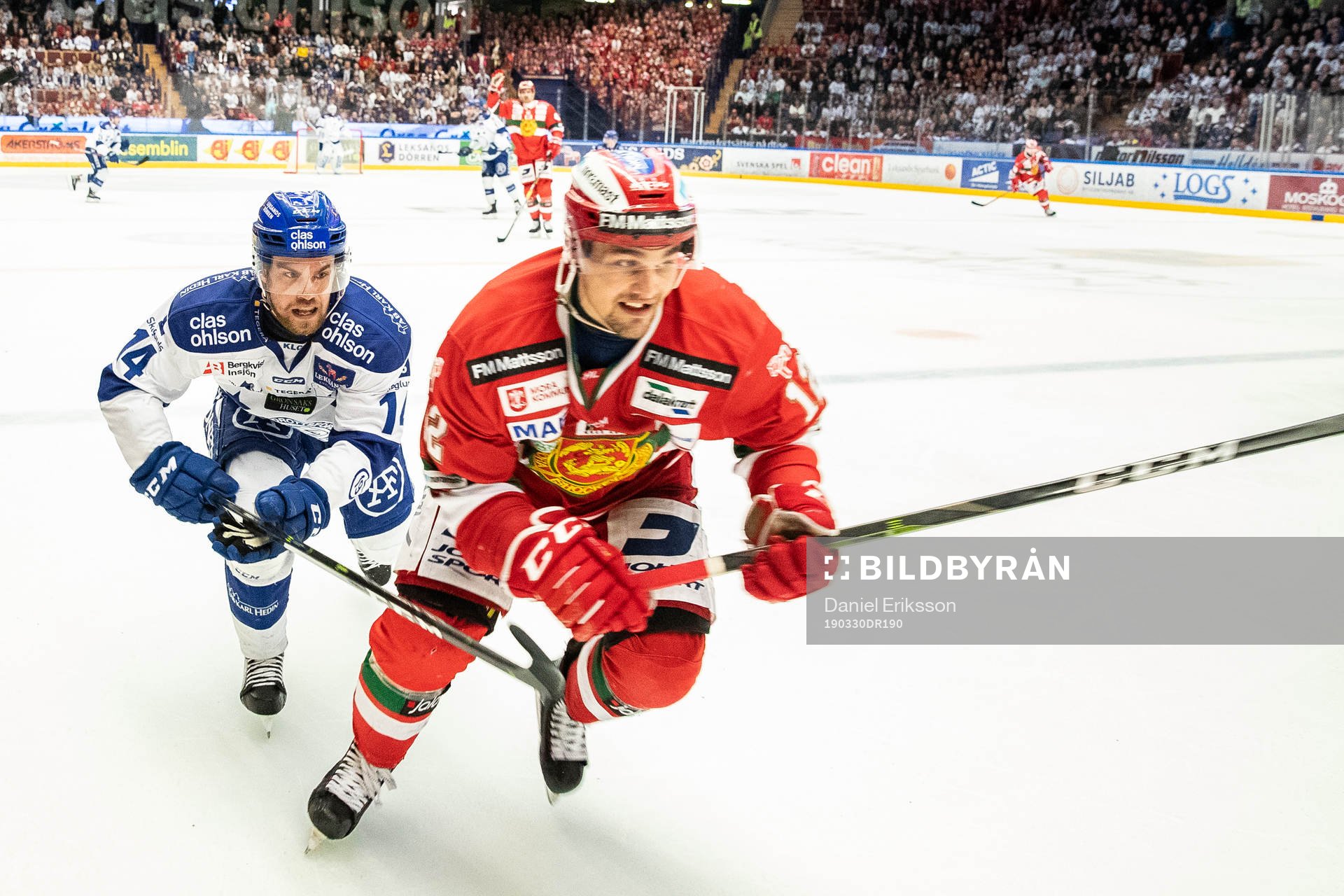 Leksands Oskar Lang och Moras Kevin Gagné