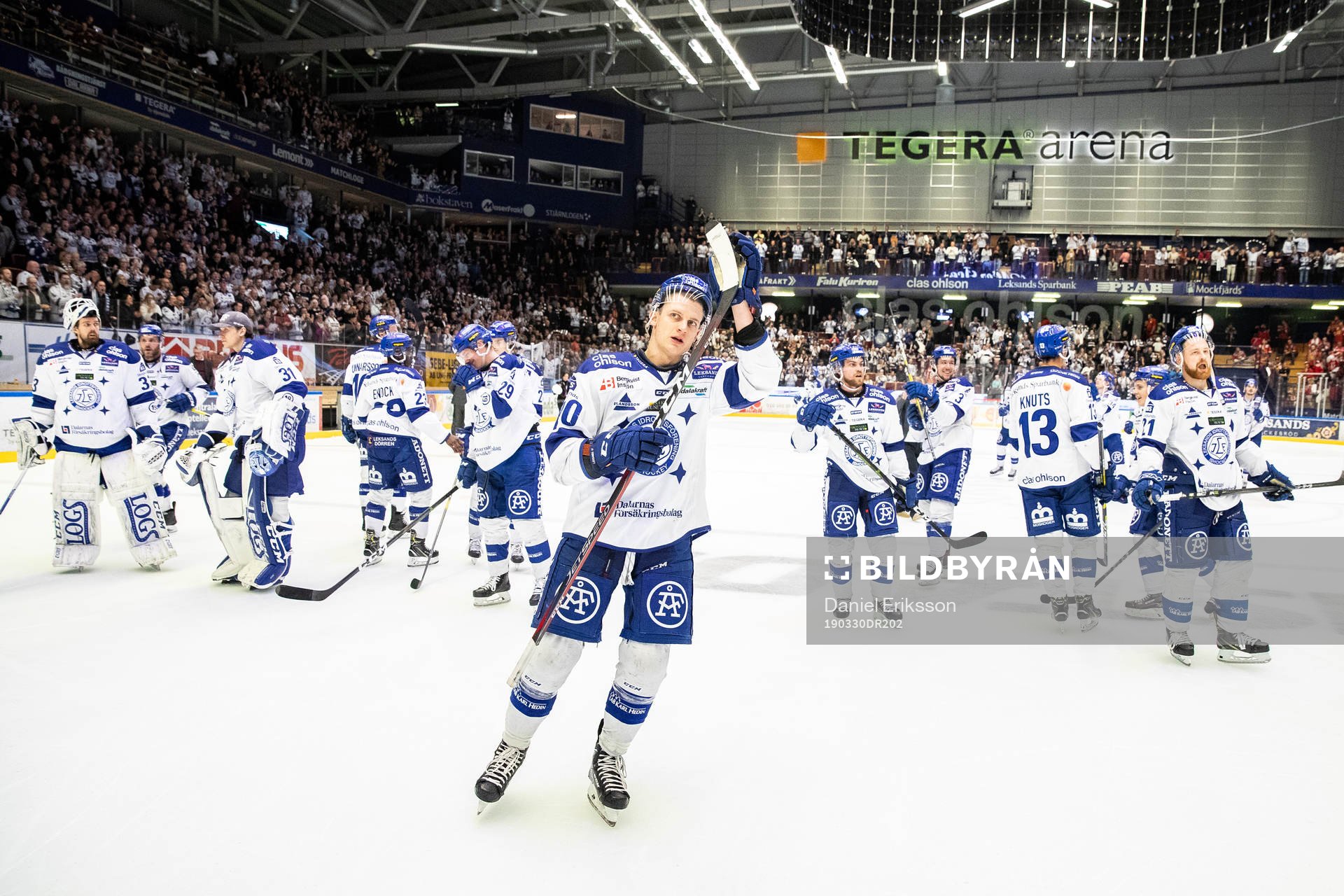 Leksands spelarna jublar