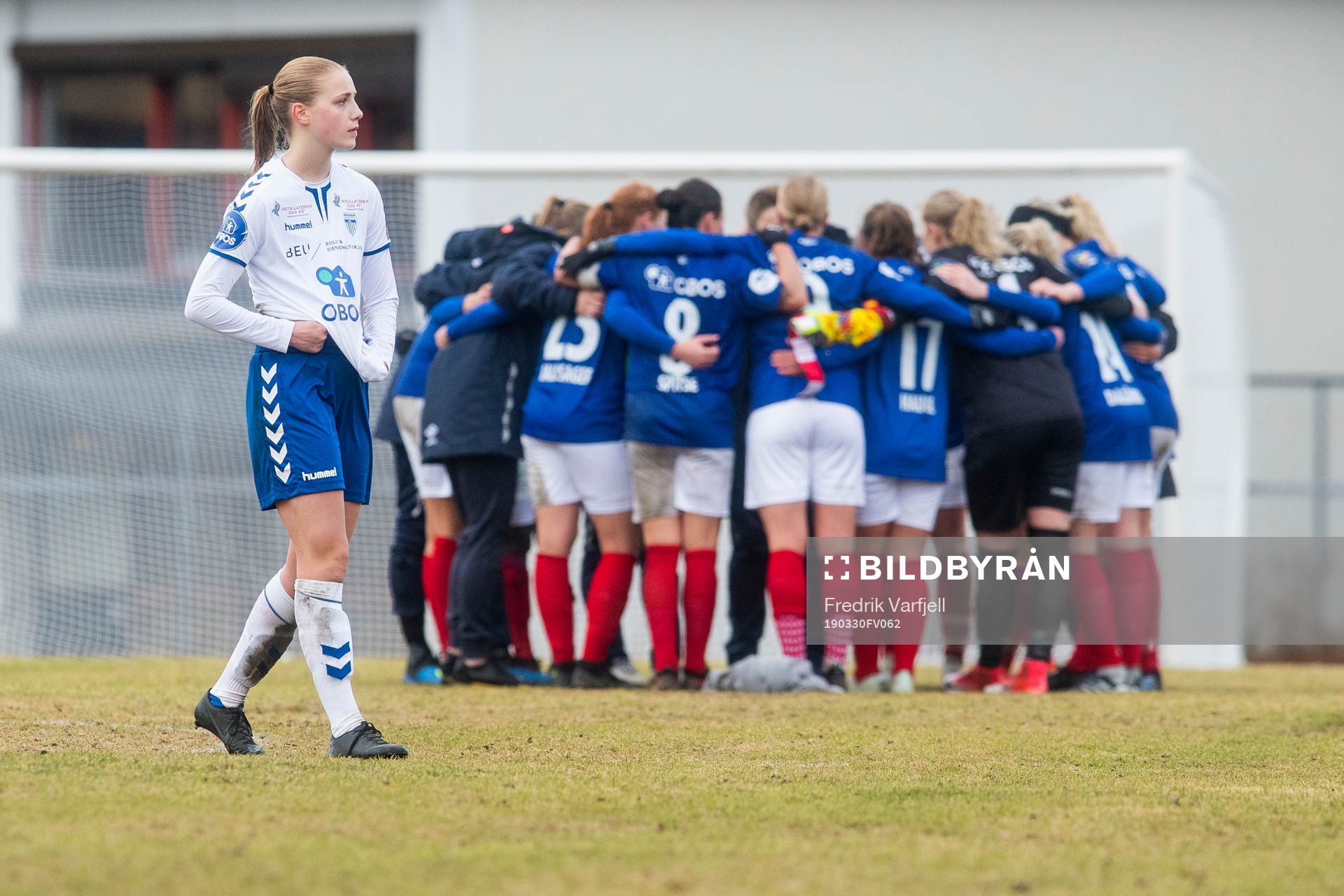 Kristin Holmen of Kolbotn looks dejected