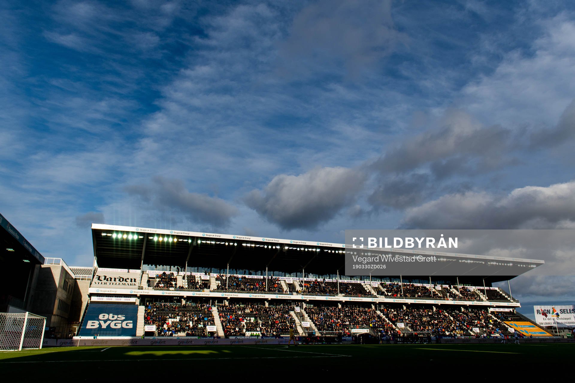General view of Skagerak Arena