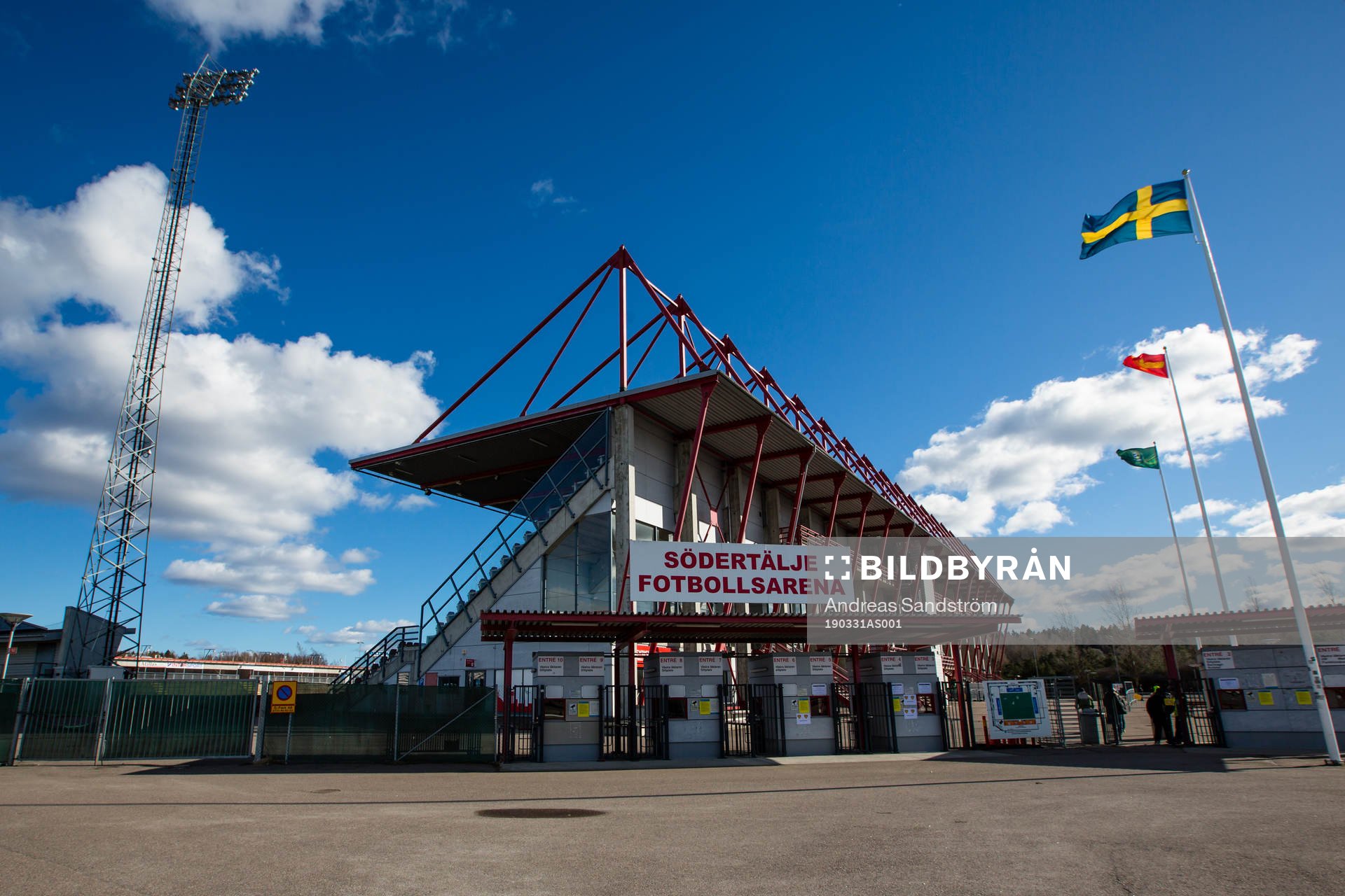 Generell vy utanför Södertälje Fotbollsarena