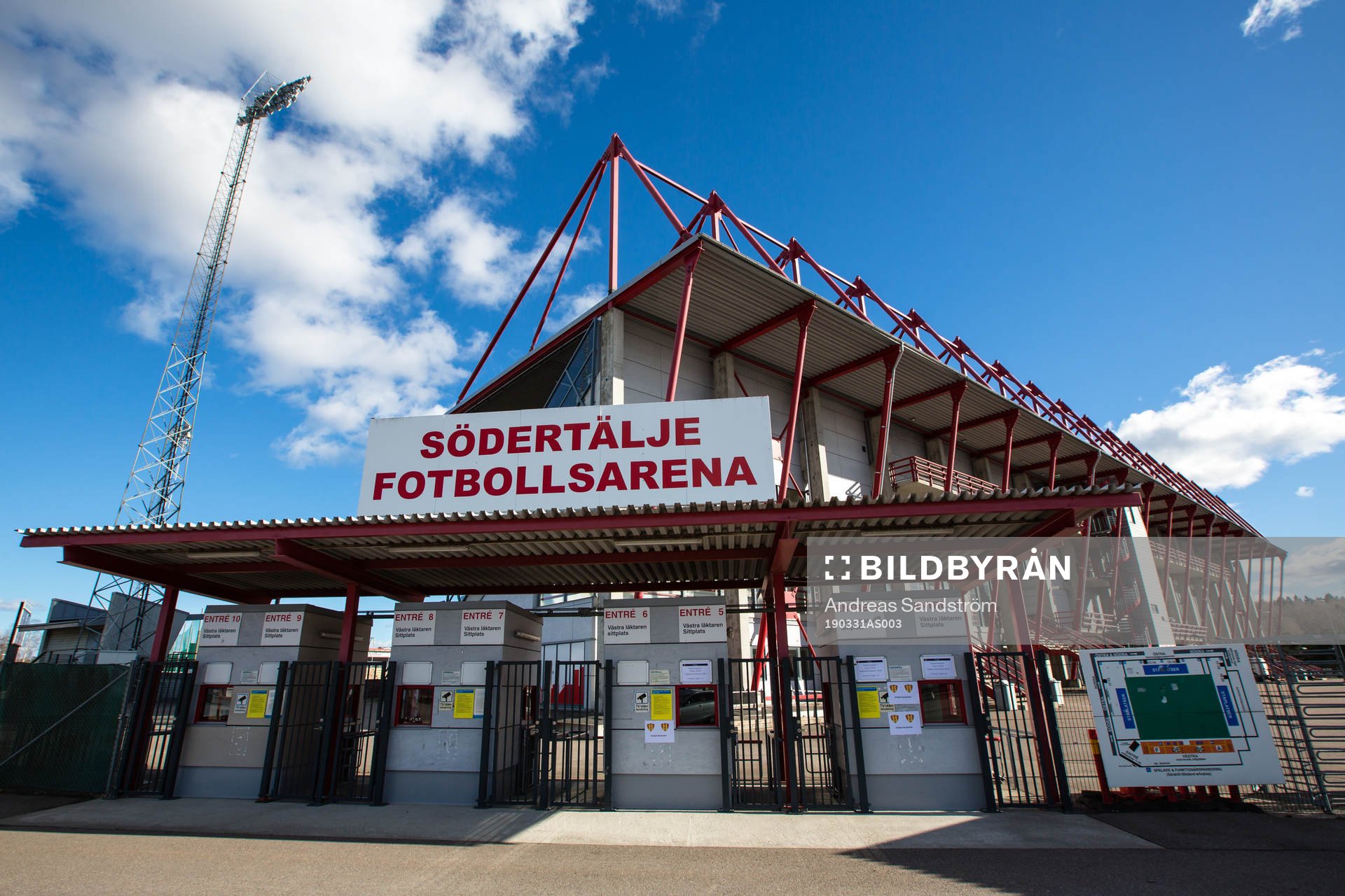 Generell vy utanför Södertälje Fotbollsarena