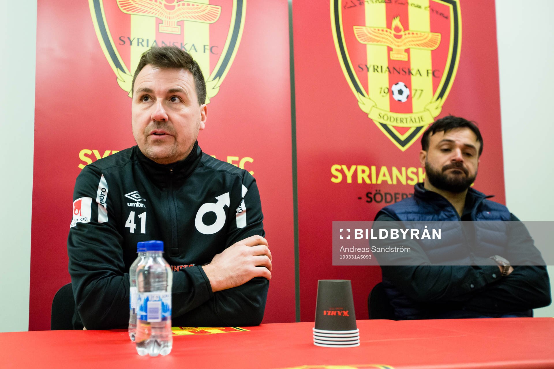 Degerfors tränare Stefan Jacobsson svarar på frågor