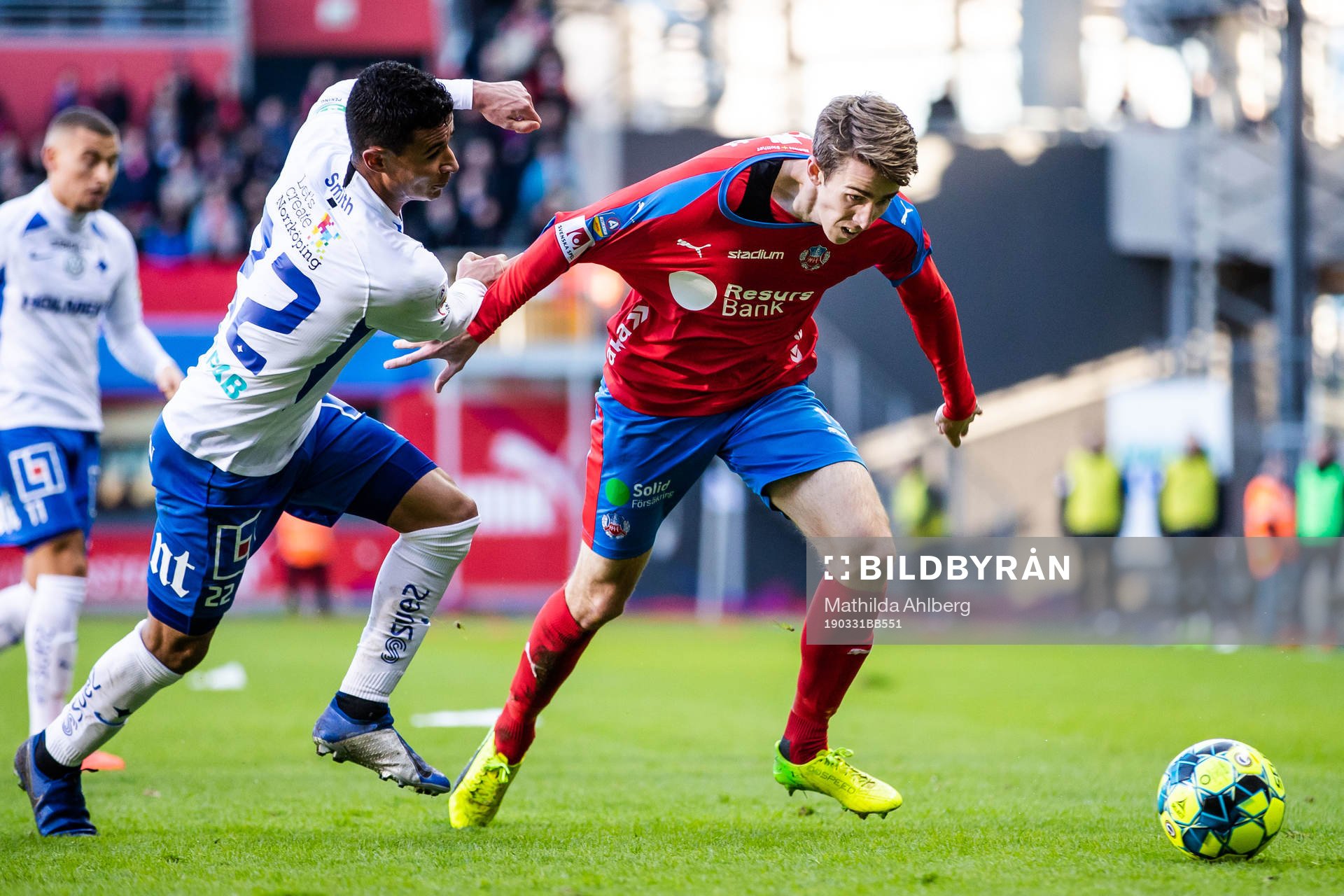 IFK Norrköpings Ian Smith och Helsingborgs Adam Eriksson