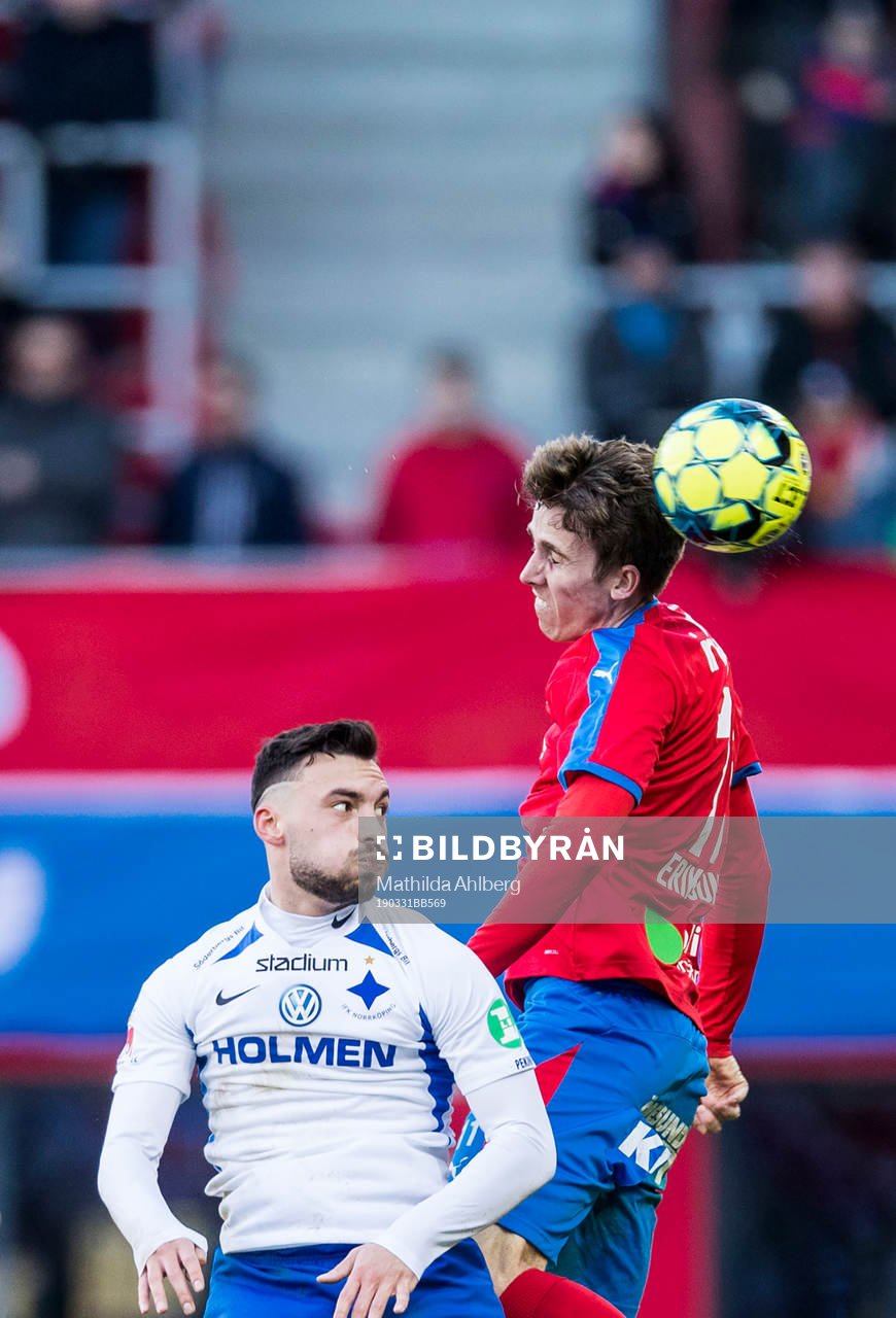 Helsingborgs Adam Eriksson och IFK Norrköpings Sead