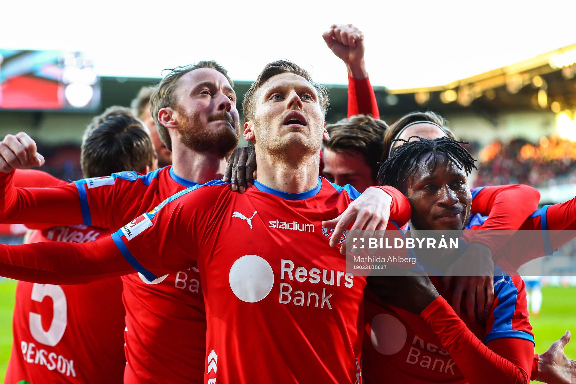 Helsingborgs Andri Bjarnason jublar