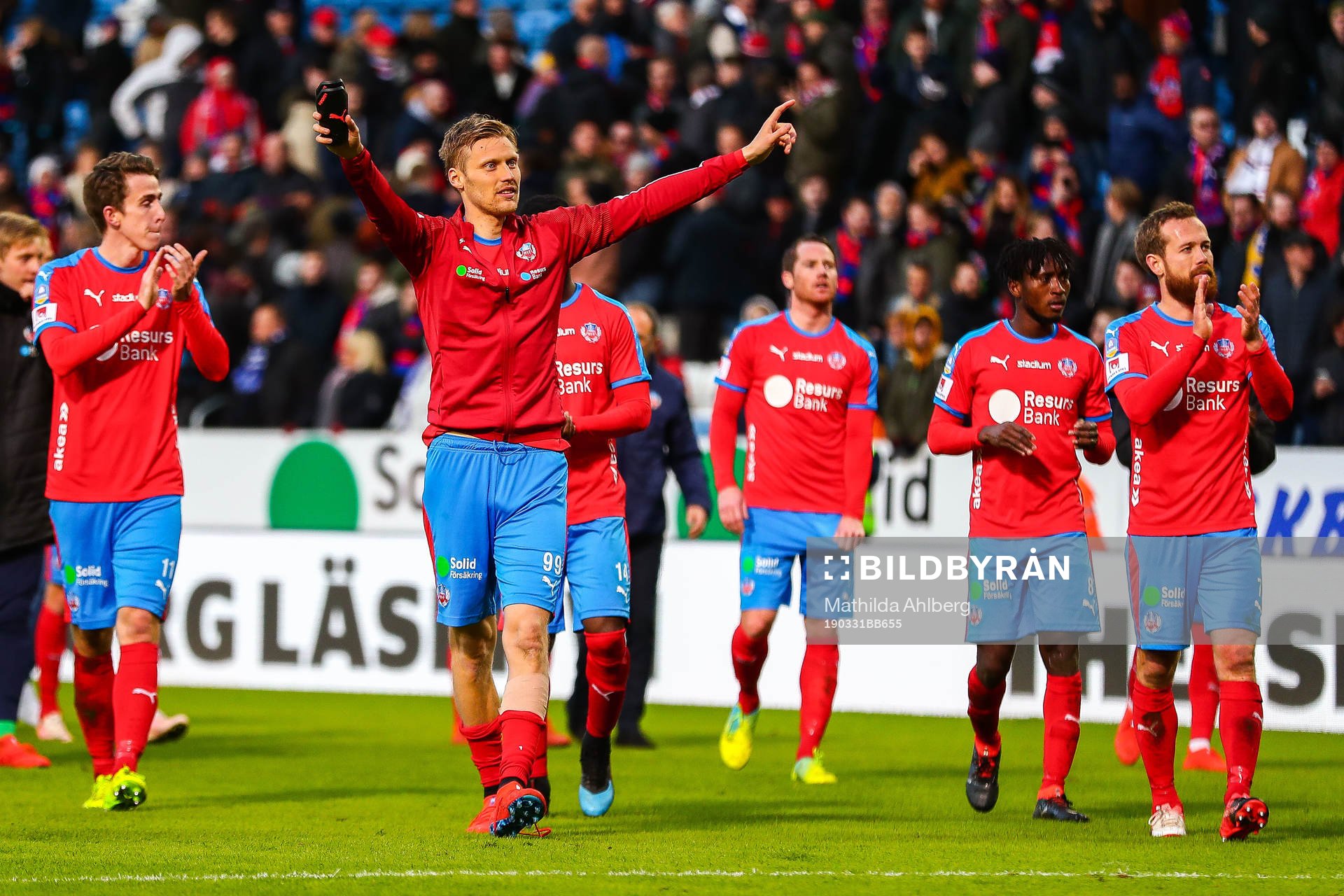 Helsingborgs Andri Bjarnason jublar