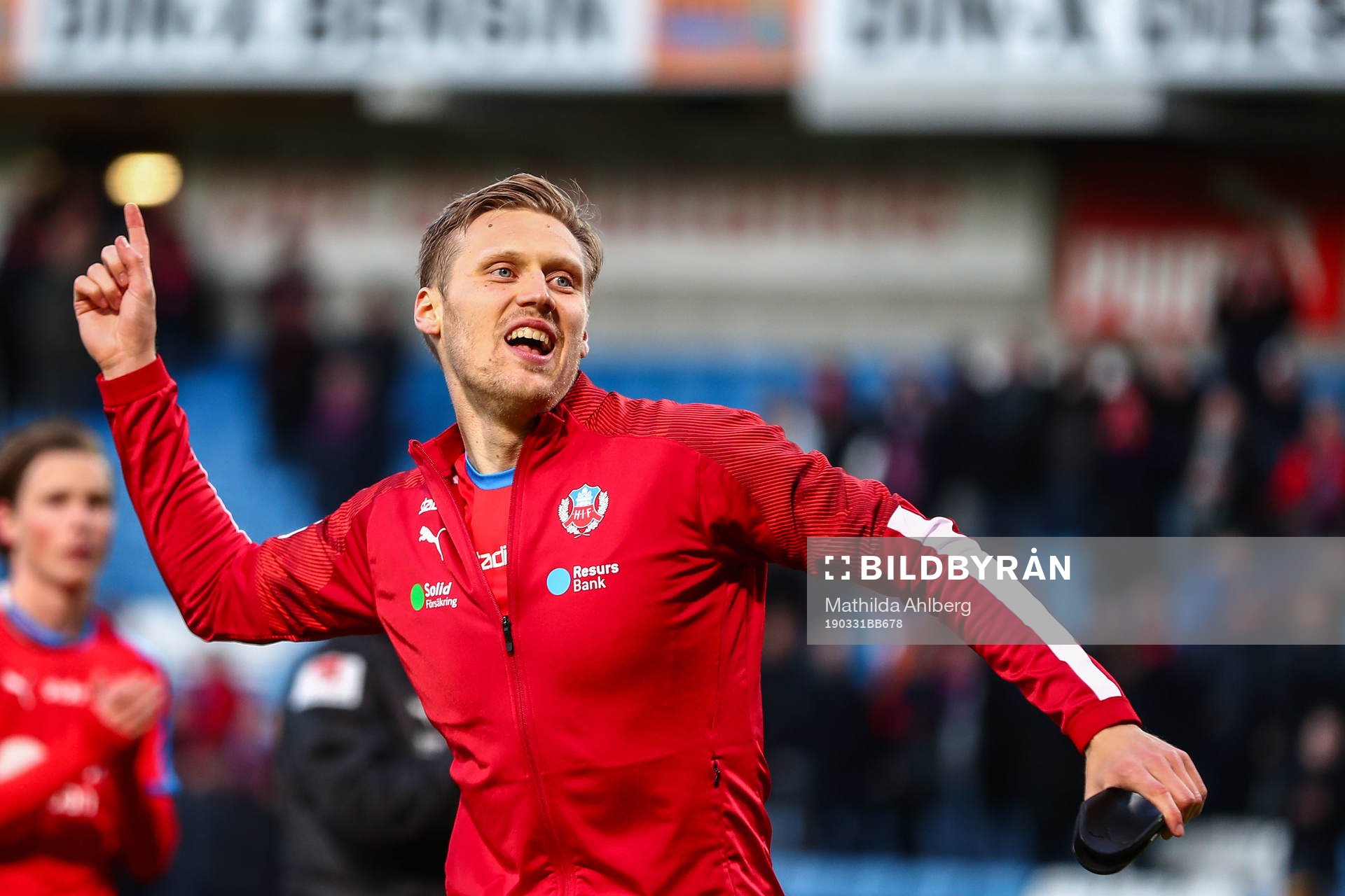 Helsingborgs Andri Bjarnason jublar