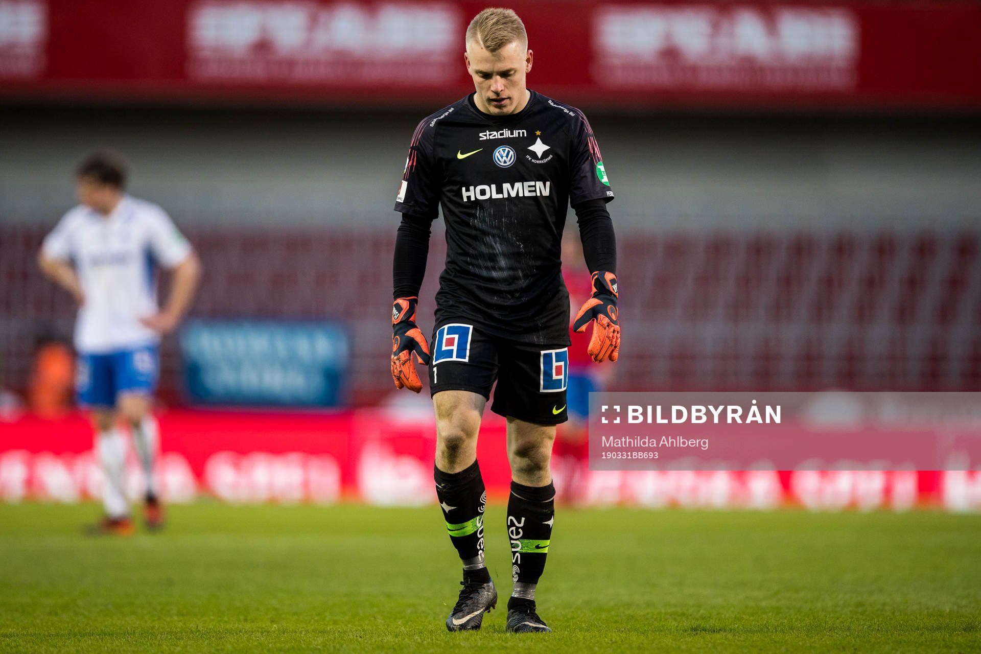 IFK Norrköpings målvakt Isak Pettersson deppar