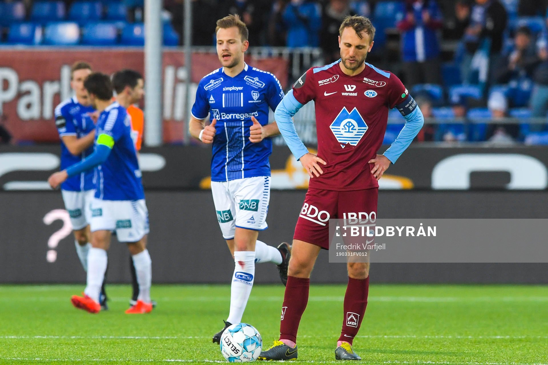 Magnus Eikrem of Molde looks dejected
