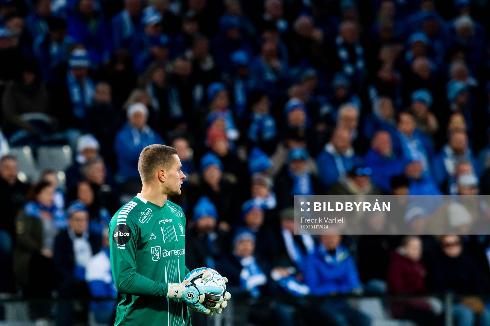 Goalkeeper Aleksandr Vasyutin of Sarpsborg 08during the Eliteserien match between Sarpsborg 08 and Molde on March 31, 2019 in Sarpsborg. 
