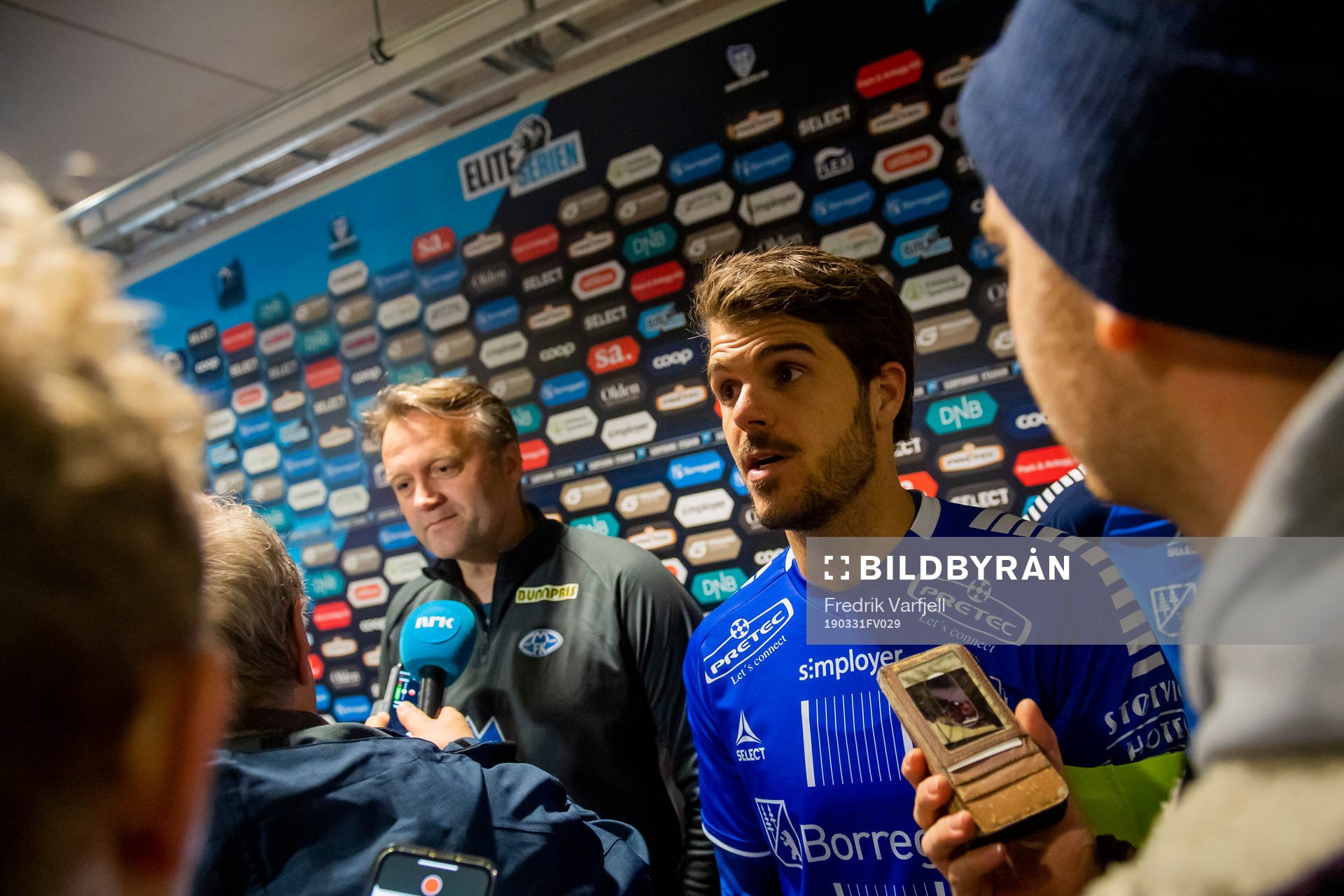 Erling Moe, head coach of Molde, and Joachim Thomassen of