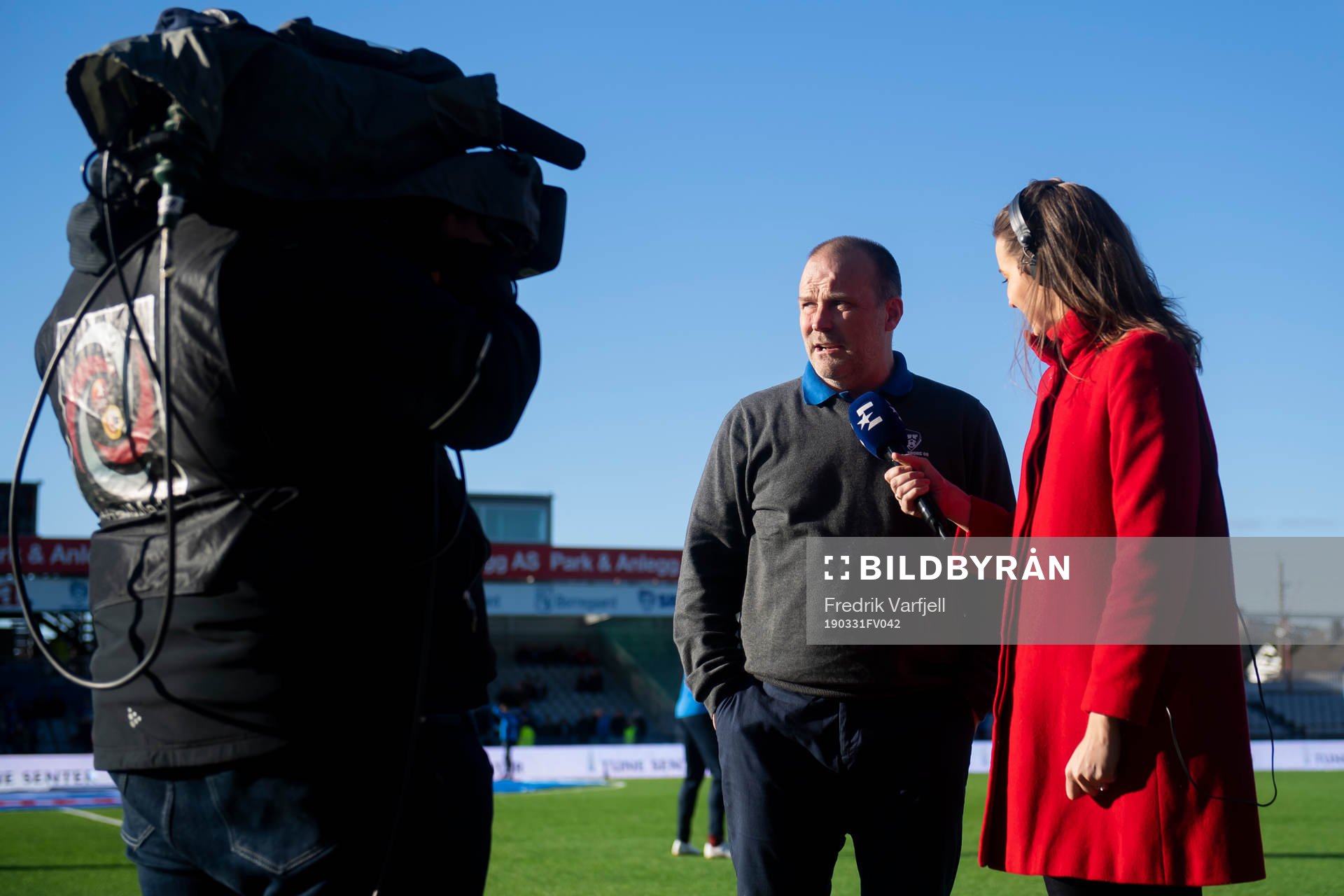 Geir Bakke, head coach of Sarpsborg 08, and Susanne Furøy