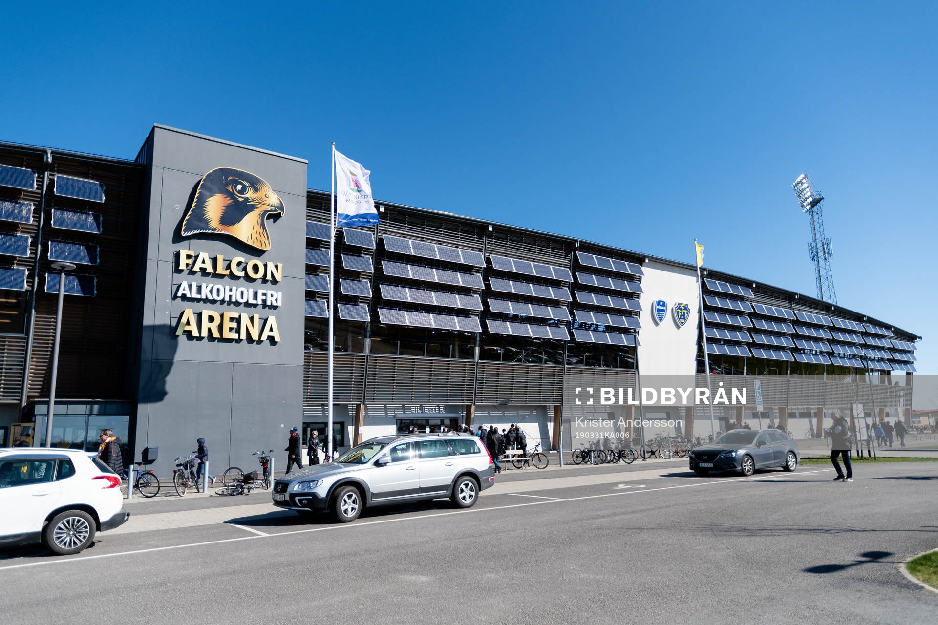 Falcon Alkoholfri Arena före fotbollsmatchen i Allsvenskan