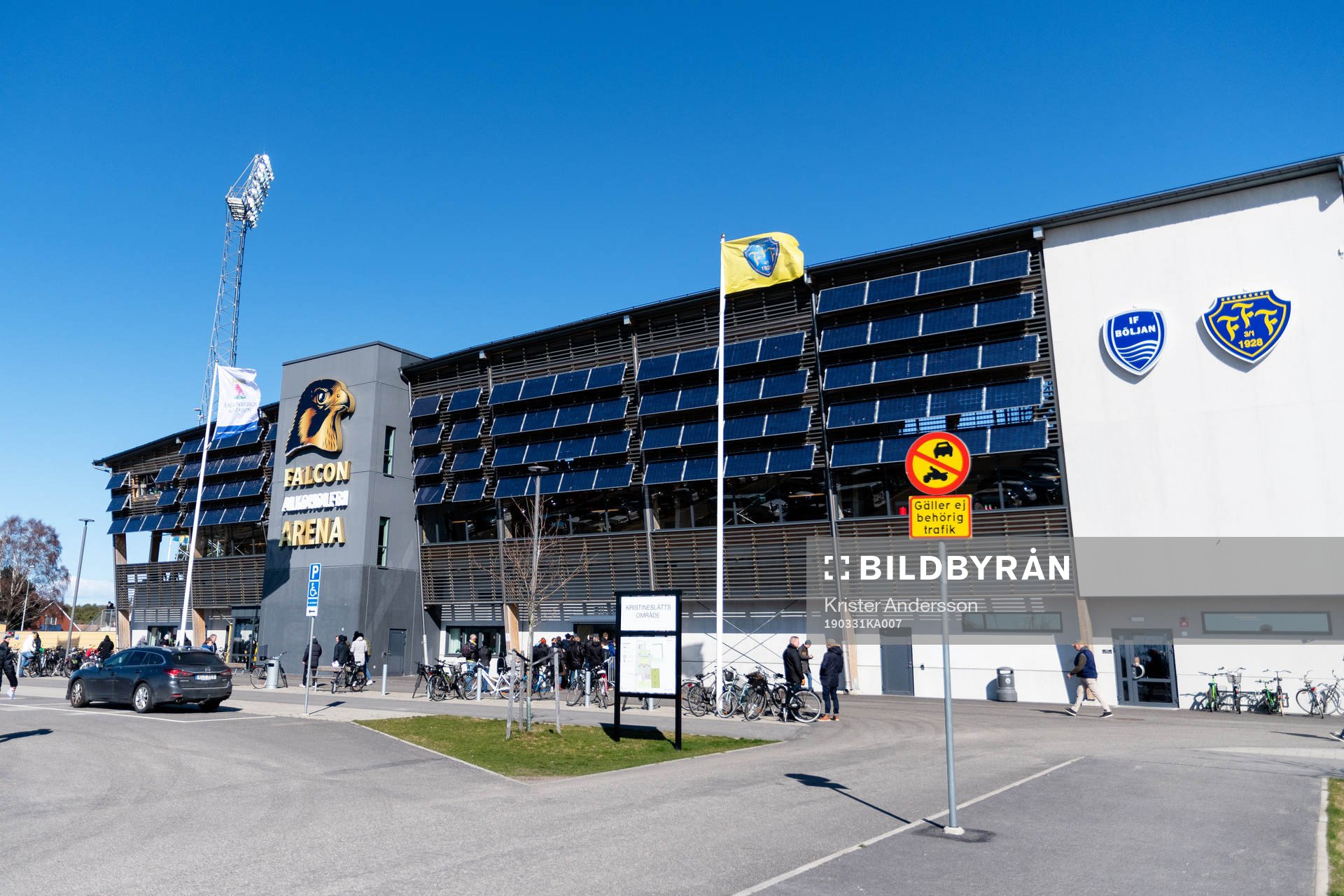 Falcon Alkoholfri Arena före fotbollsmatchen i Allsvenskan