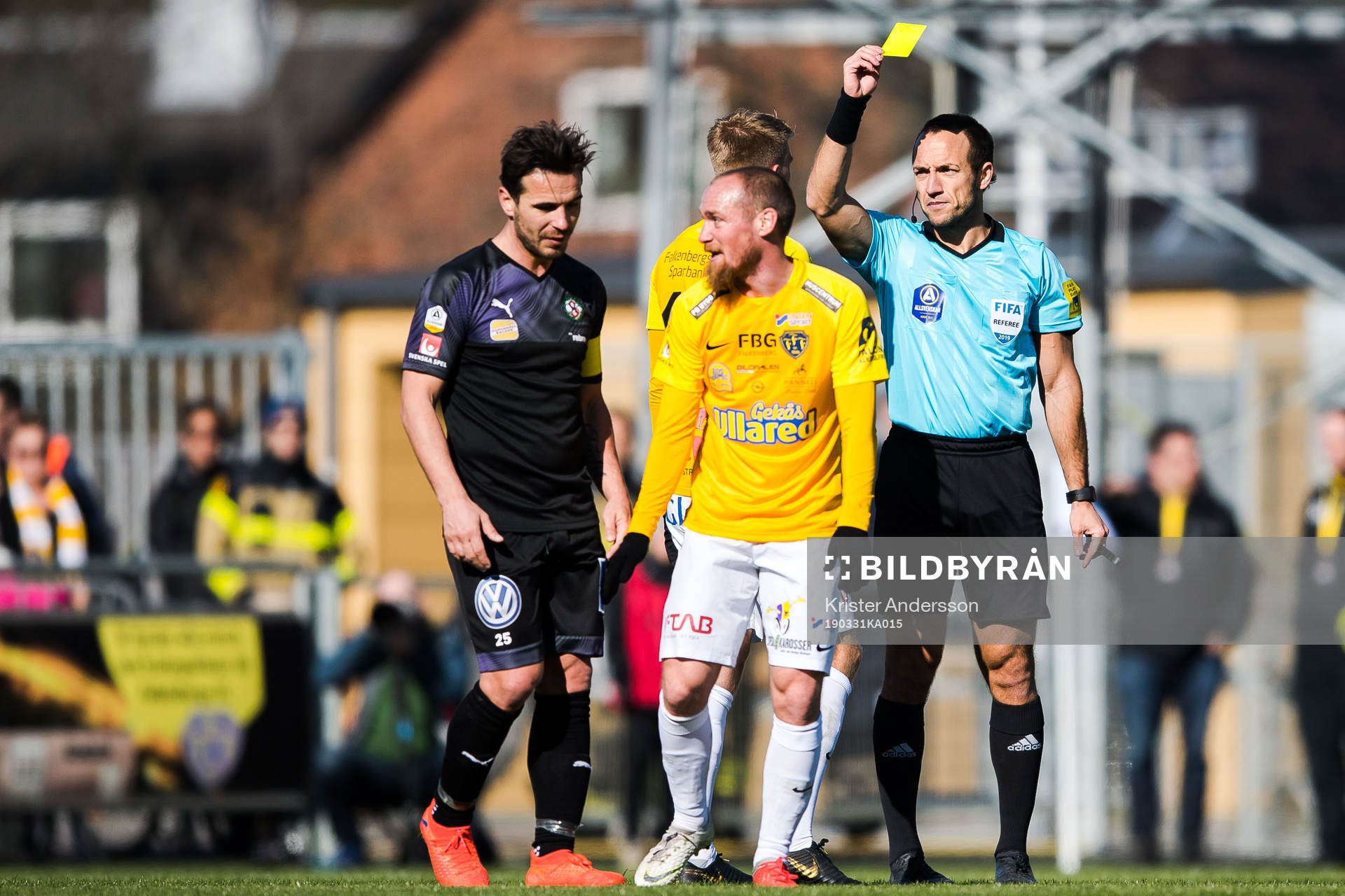 Falkenbergs Marcus Klingenberg Mathisen tilldelas en varning