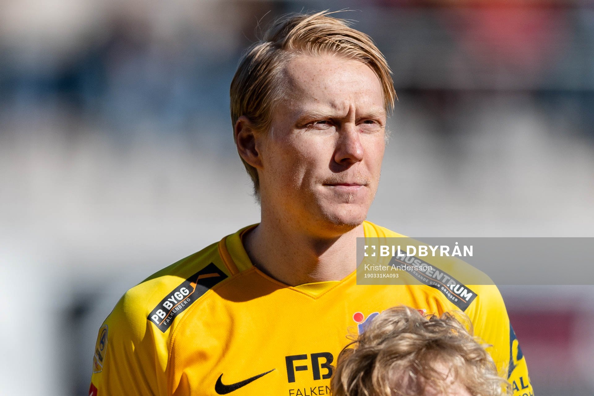 Falkenbergs Jacob Ericsson före fotbollsmatchen i