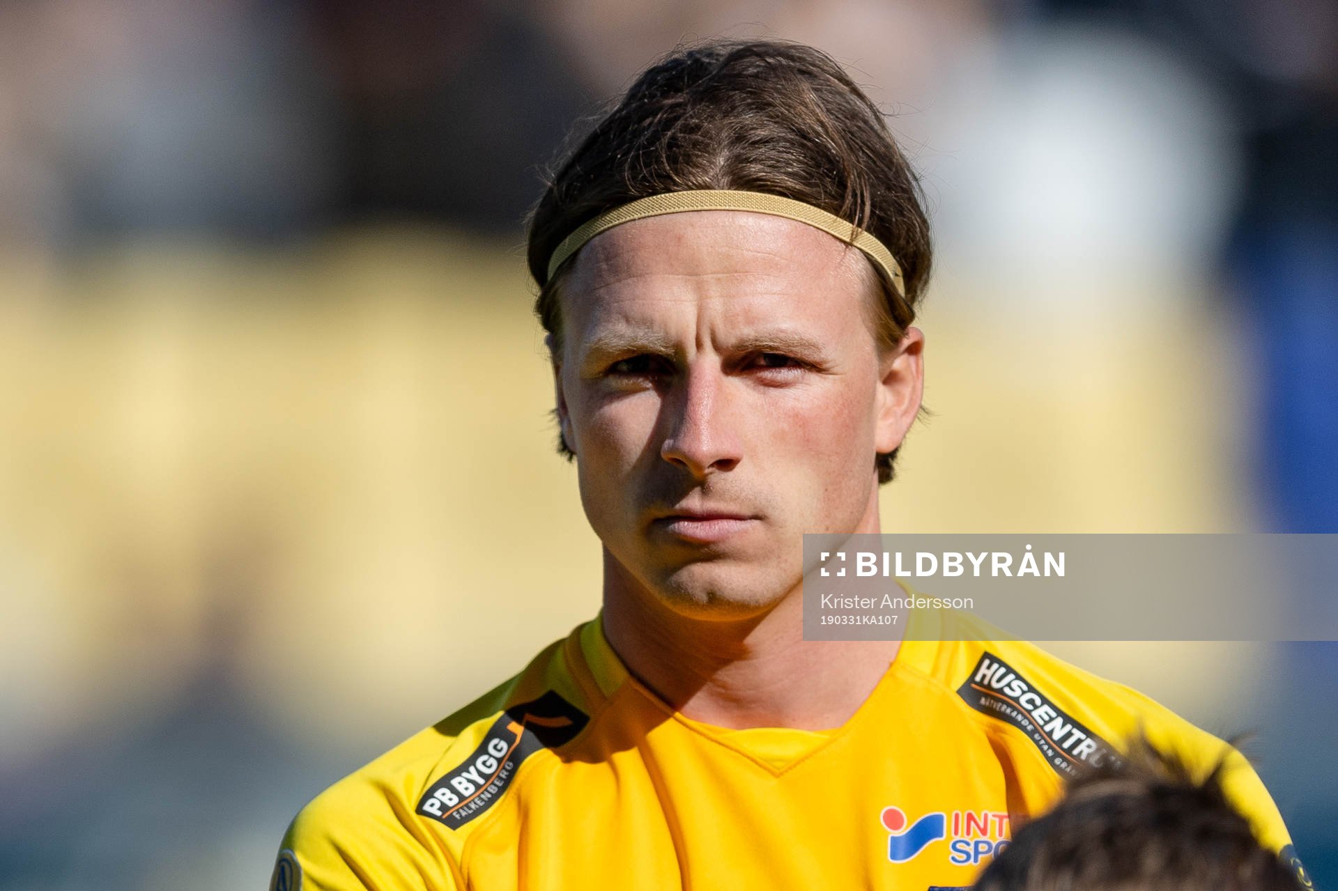 Falkenbergs Carl Johansson före fotbollsmatchen i