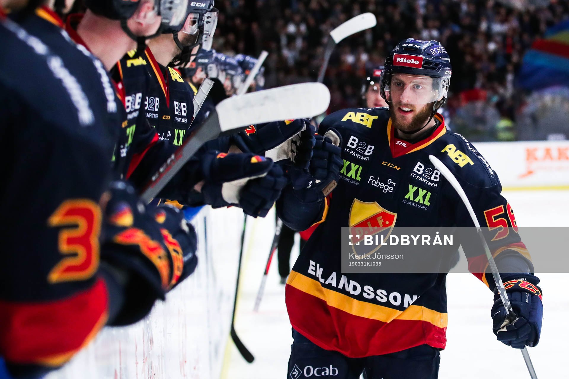 Djurgårdens Robin Norell jublar