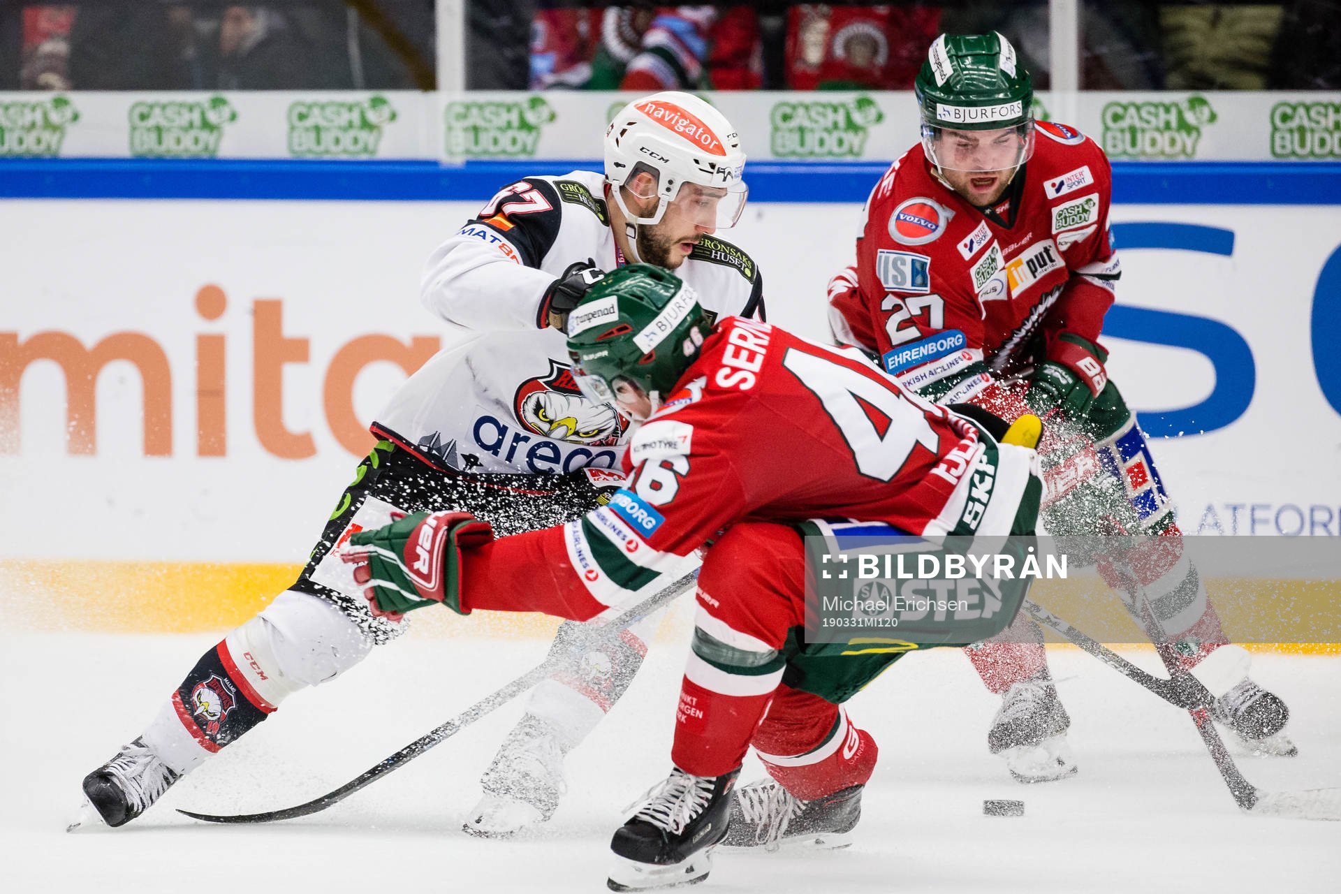 Malmö Redhawks Konstantin Komarek mot Frölundas Oliwer