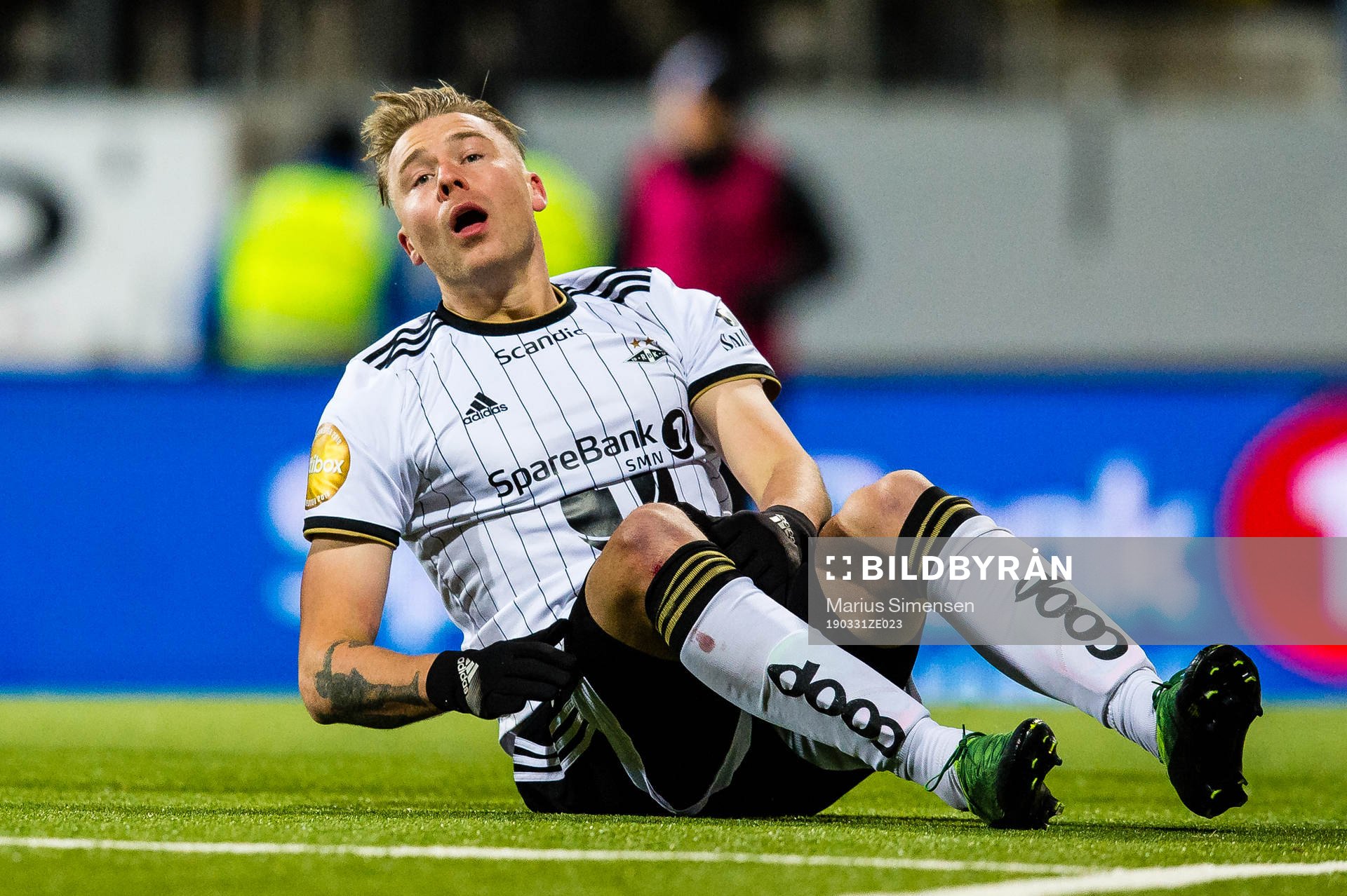 Alexander Toft Søderlund of Rosenborg looks dejected