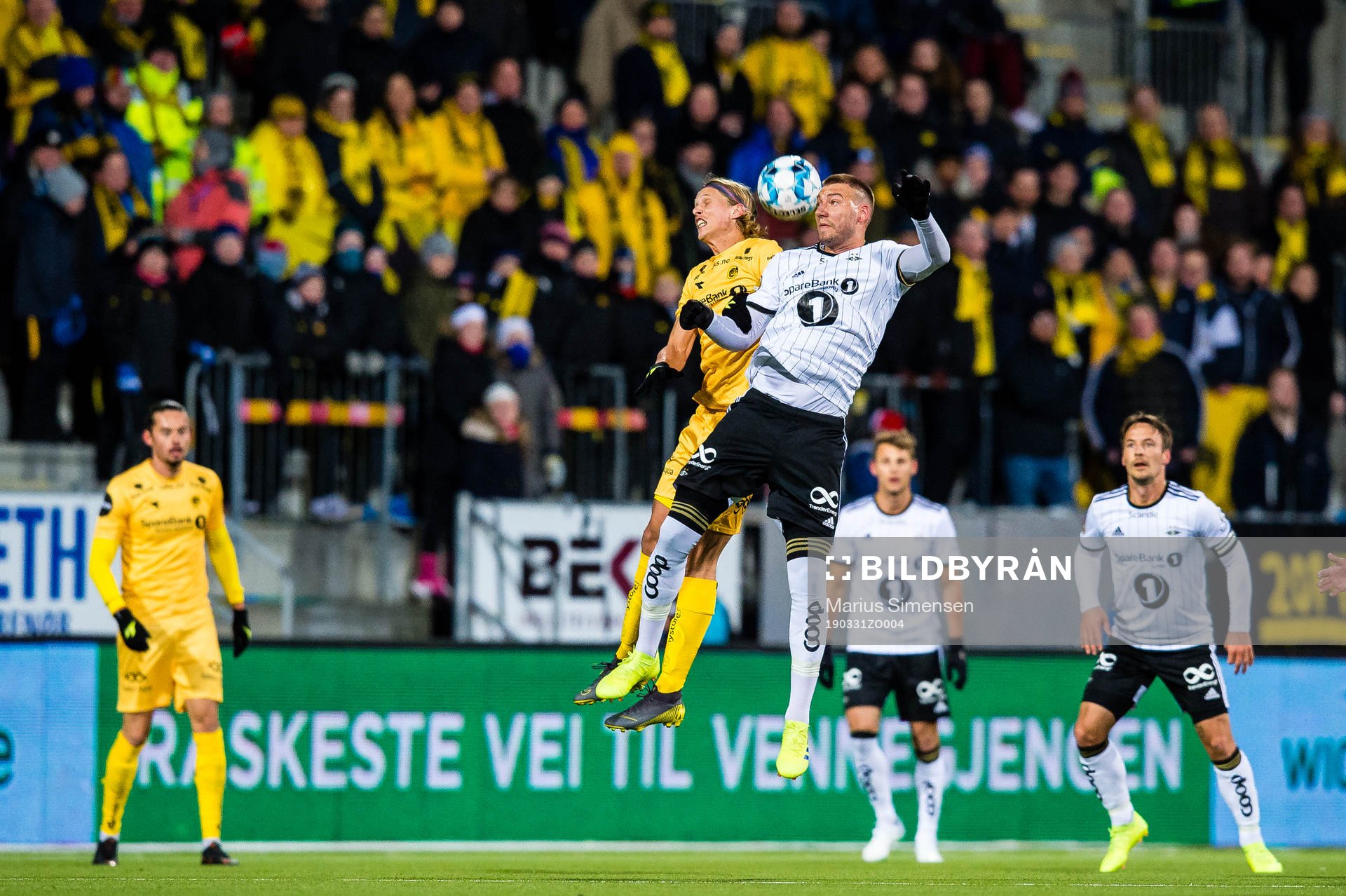 Ulrik Saltnes of Bodø/Glimt and Nicklas Bendtner of