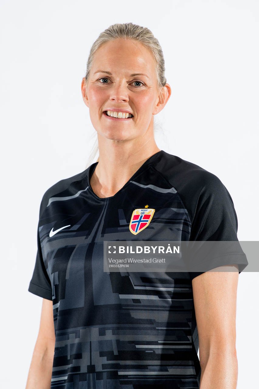 Goalkeeper Ingrid Hjelmseth of Norway poses for a portrait