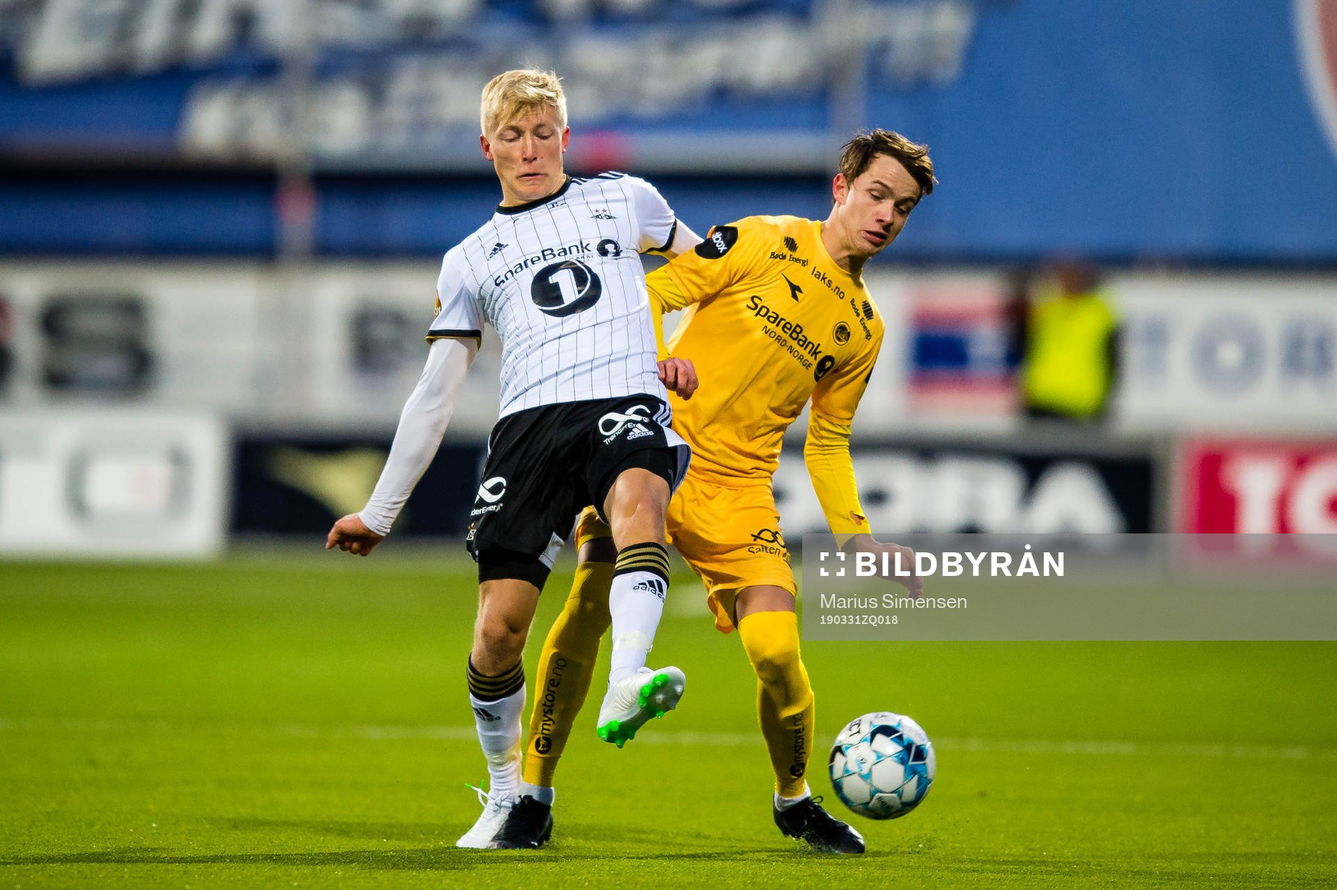 Birger Solberg Meling of Rosenborg and Håkon Evjen of