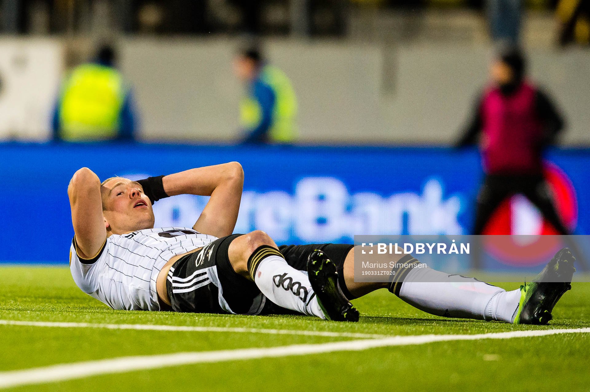 Alexander Toft Søderlund of Rosenborg looks dejected