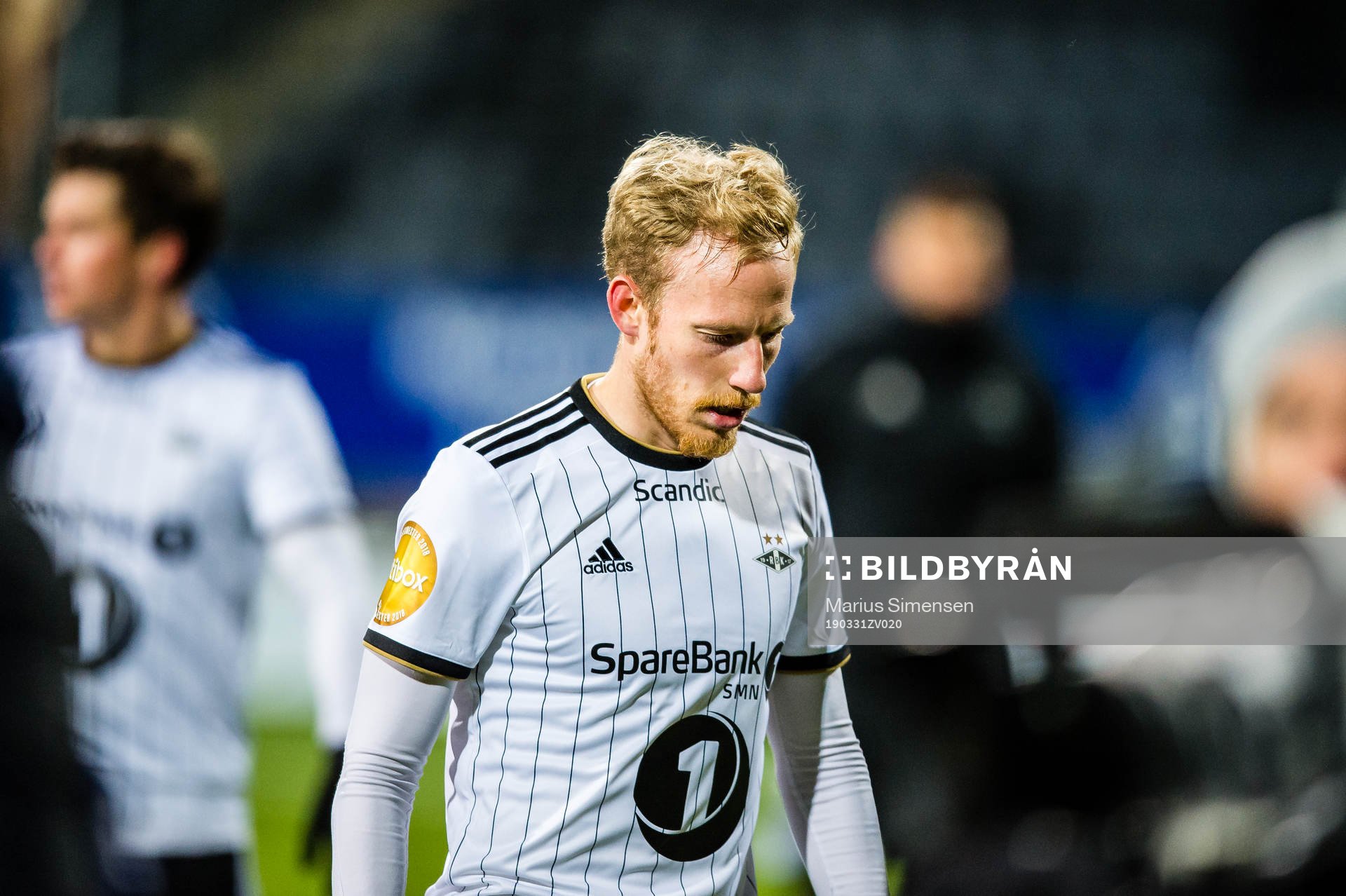 Gjermund Åsen of Rosenborg looks dejected