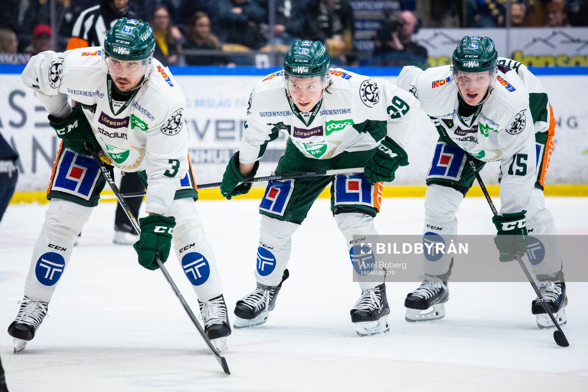 Färjestads Jens Westin, Oskar Steen och Gustav Rydahl