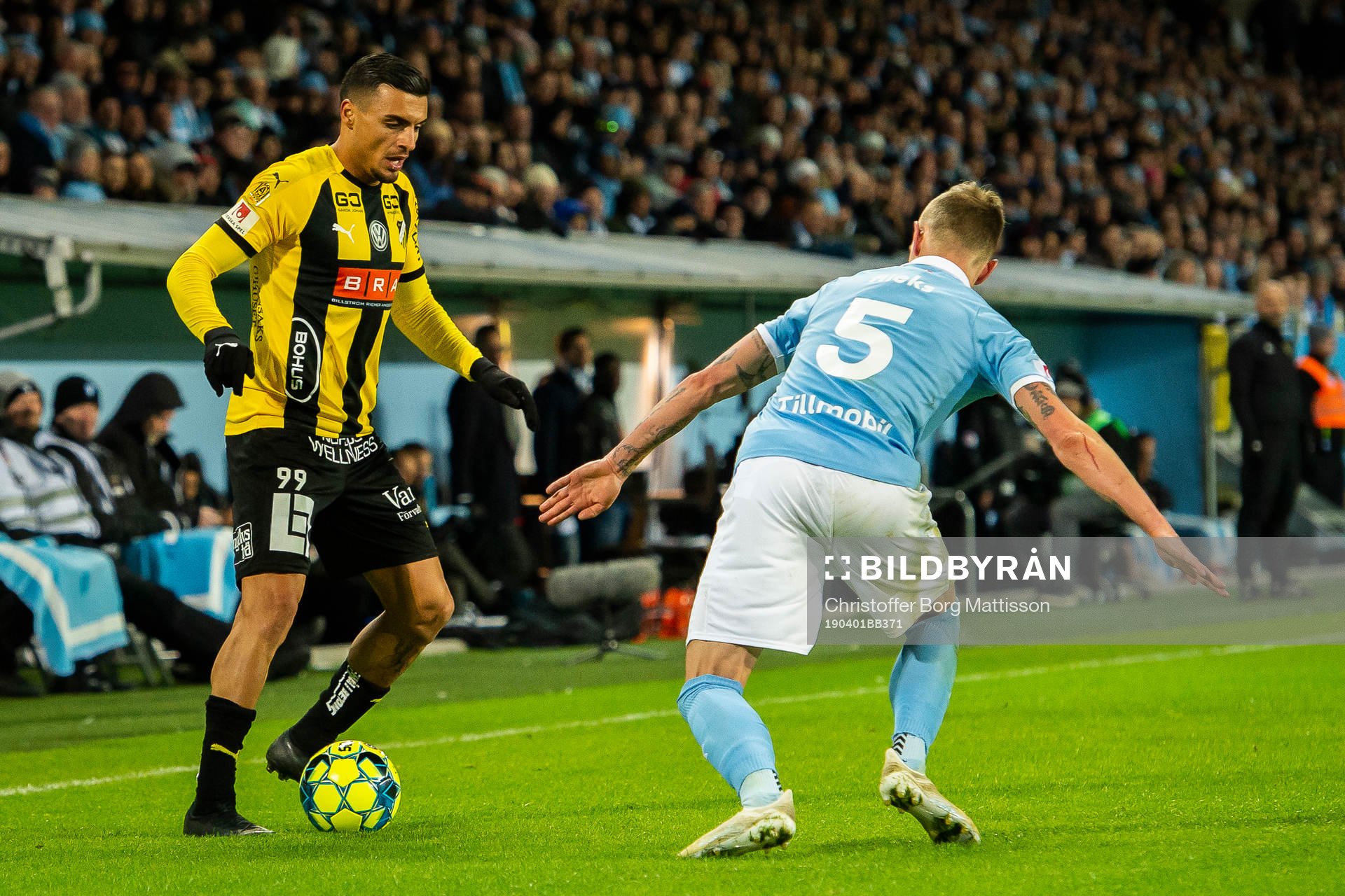 Häckens Ahmed Yasin och Malmö FFs Sören Rieks