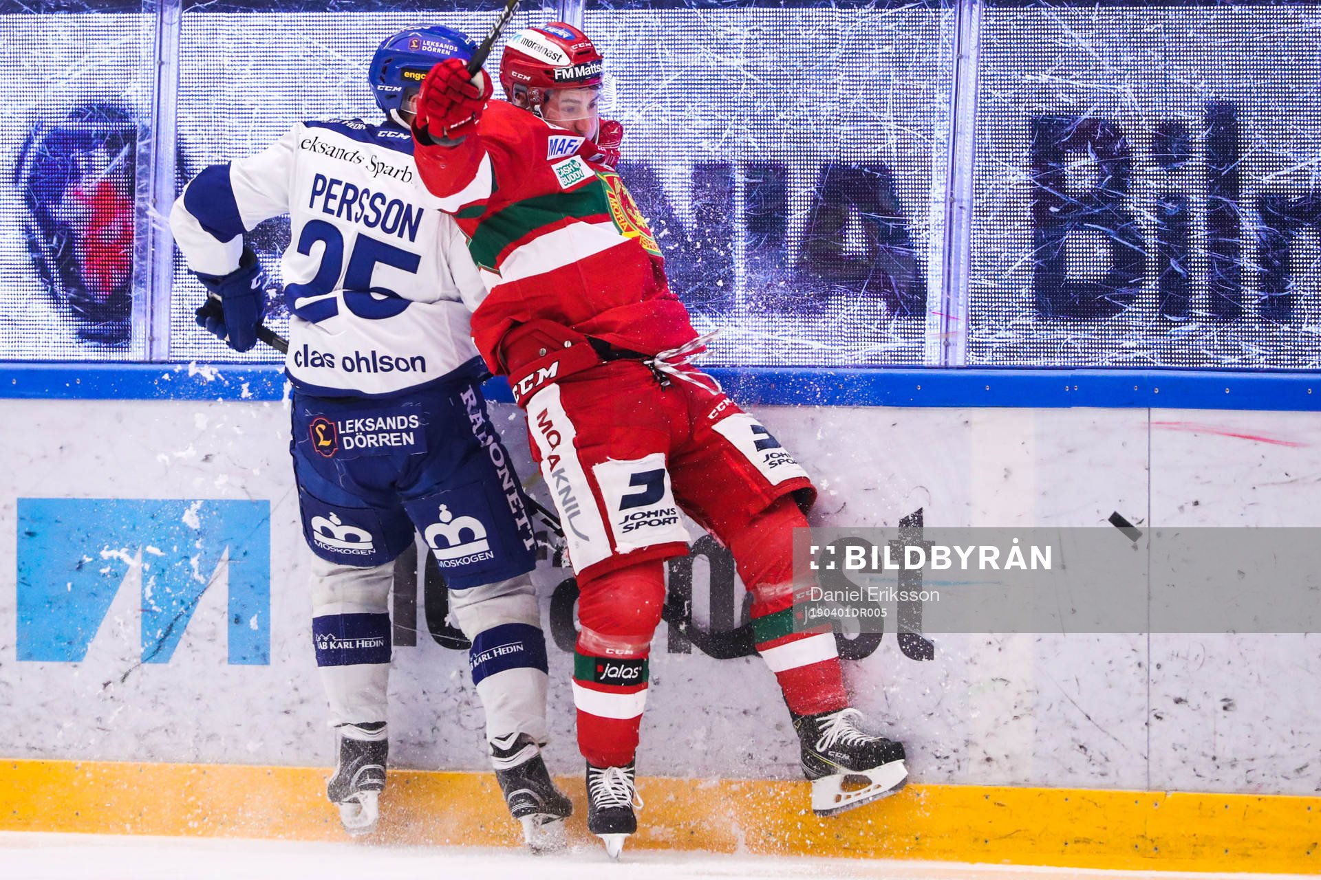 Leksands Kevin Schulze och Moras Michael Haga