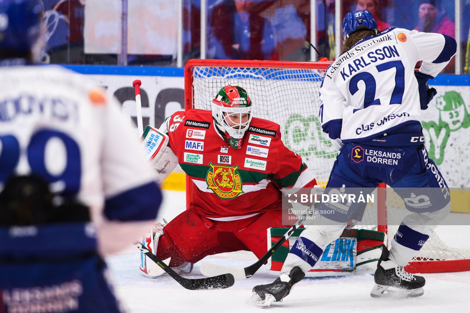 Moras målvakt Christian Engstrand och Leksands Anton