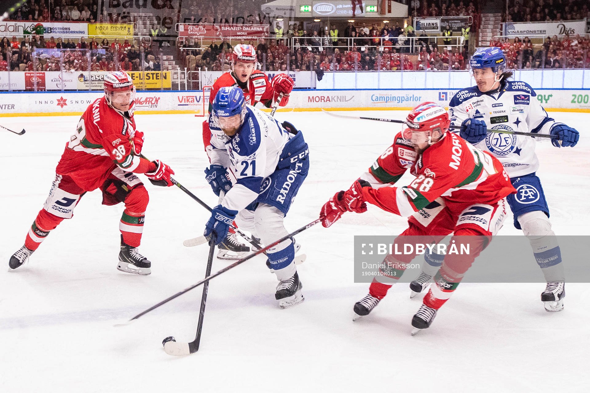 Moras Adam Massuhr och Oskar Svanlund och Leksands Mattias