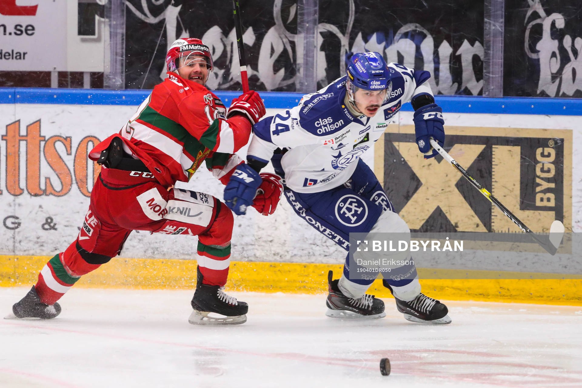Moras Kevin Gagné och Leksands Thomas Valkvæ Olsen