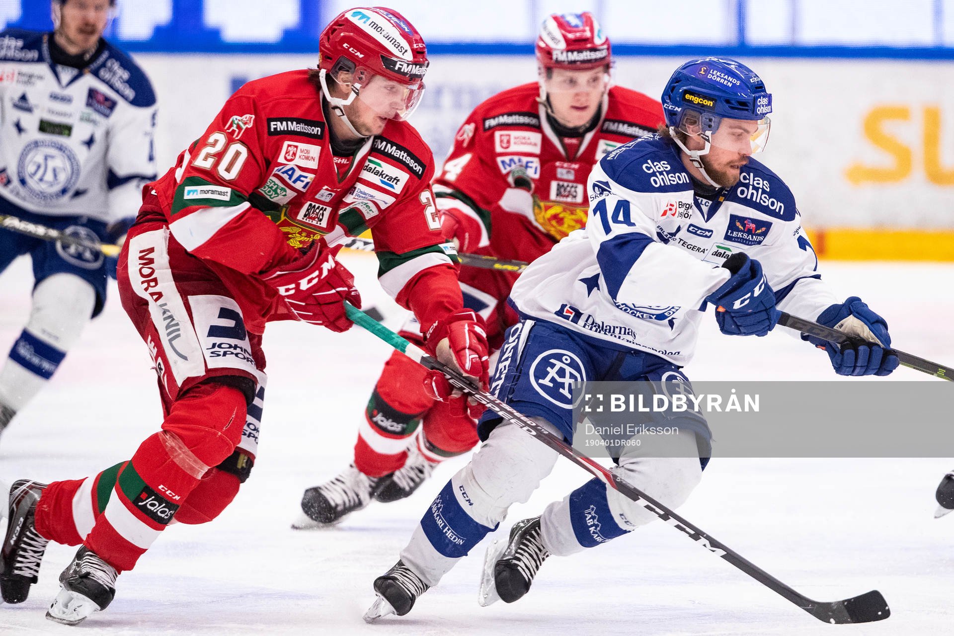 Moras Nils Carnbäck och Leksands Oskar Lang