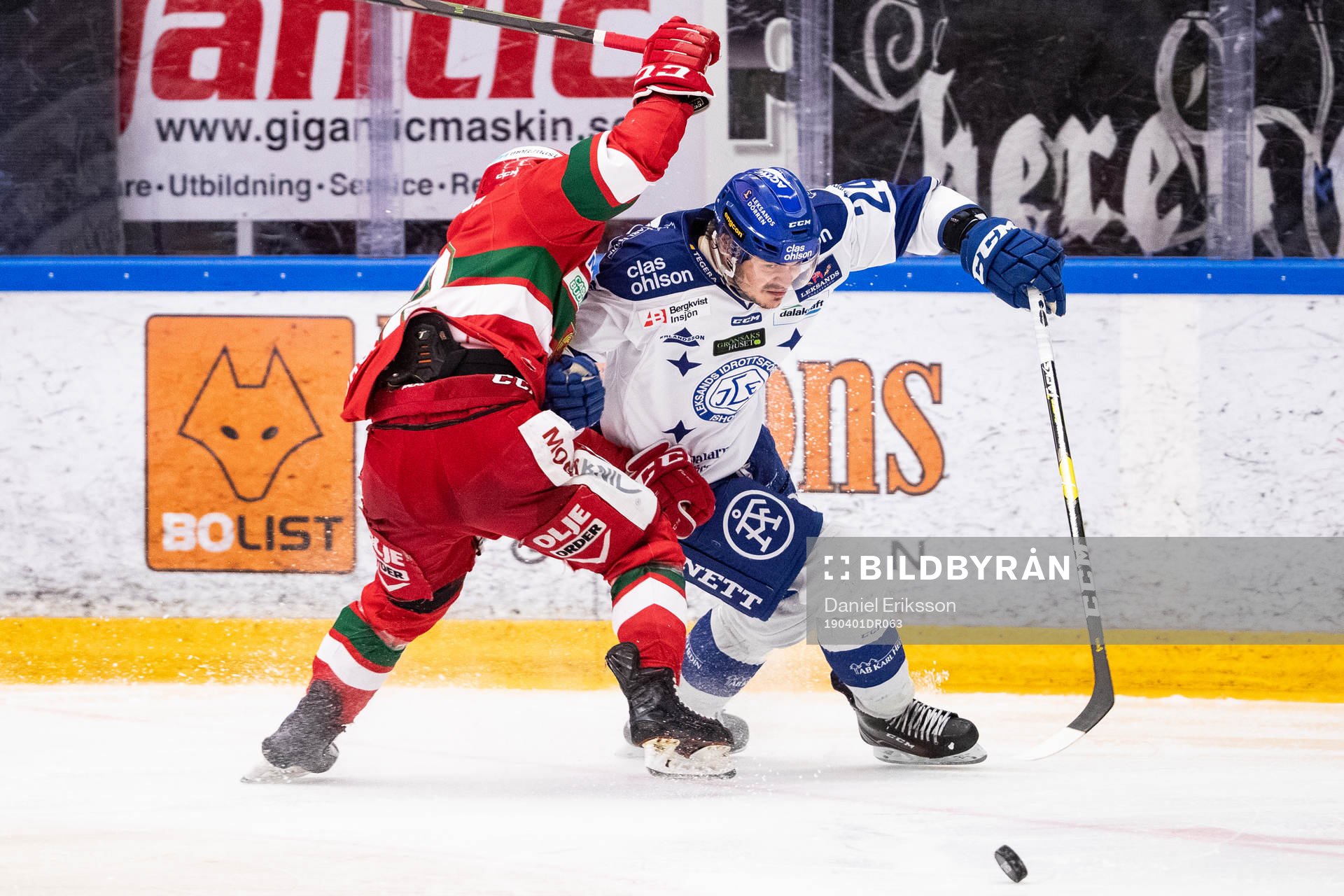 Moras Kevin Gagné och Leksands Thomas Valkvæ Olsen