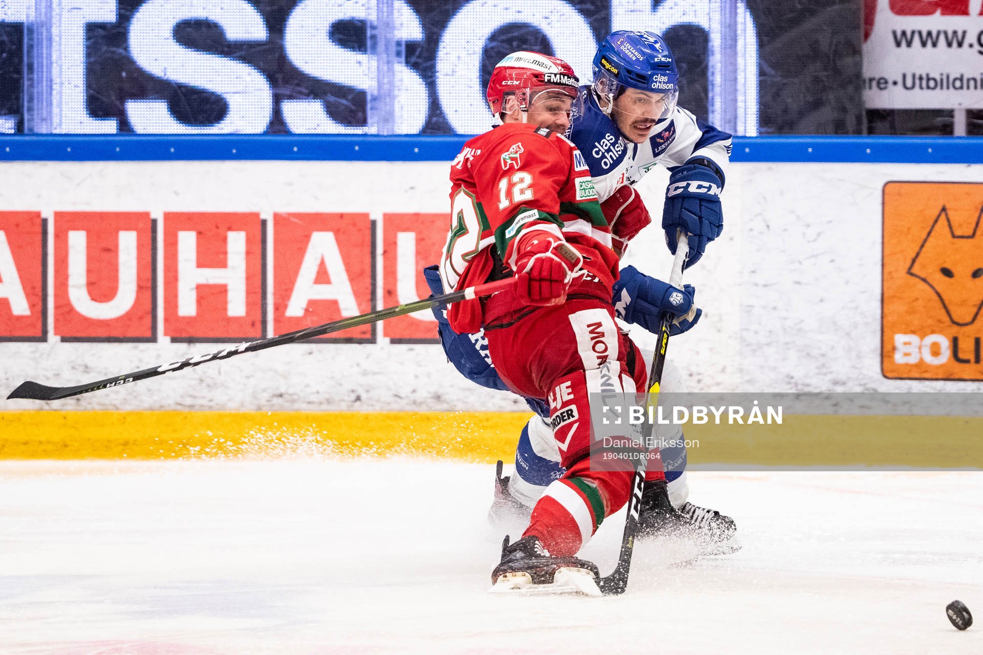 Moras Kevin Gagné och Leksands Thomas Valkvæ Olsen