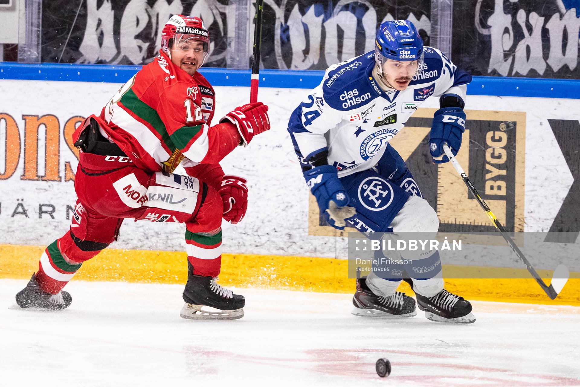 Moras Kevin Gagné och Leksands Thomas Valkvæ Olsen