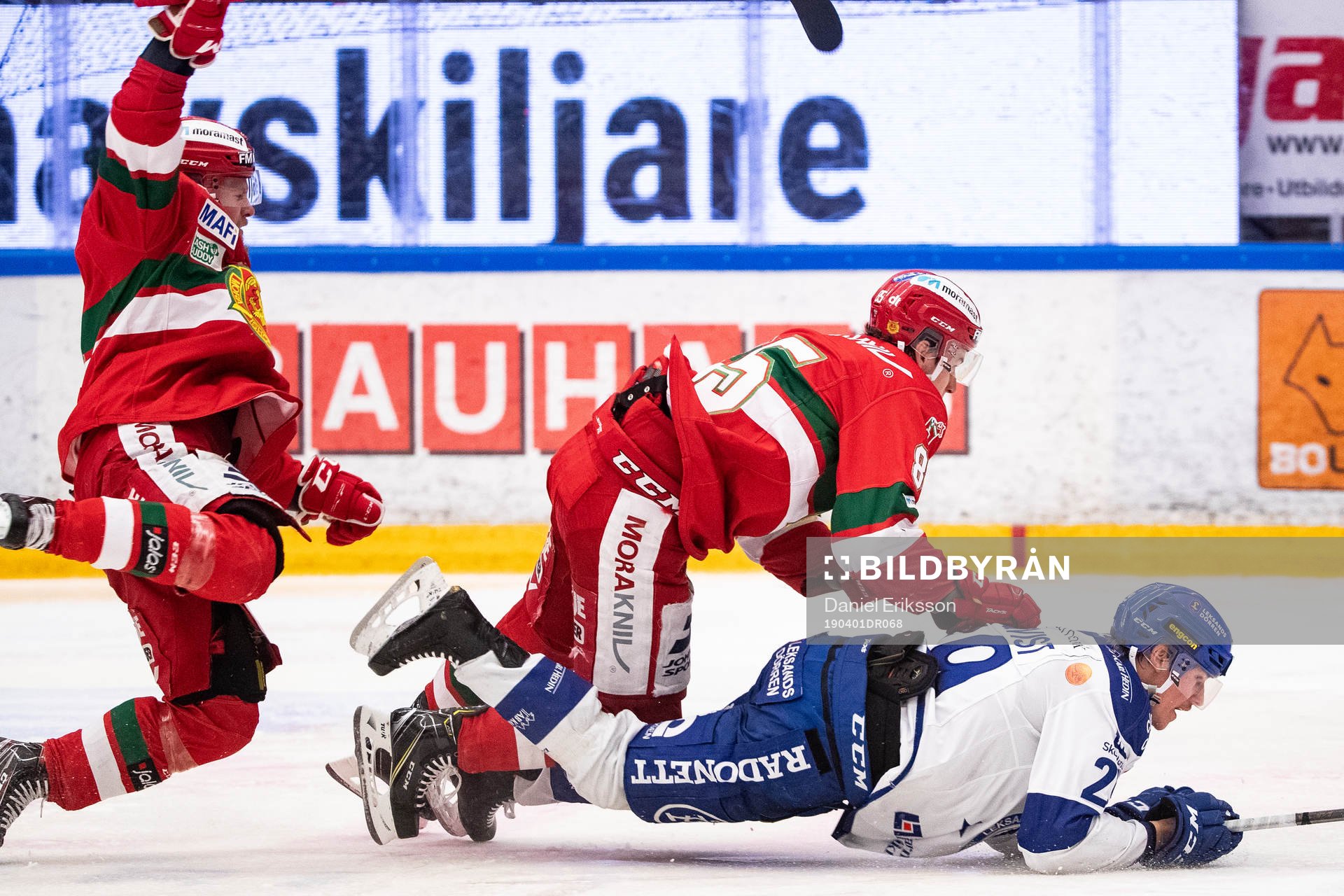 Moras Viktor Amnér och Michael Haga och Leksands David