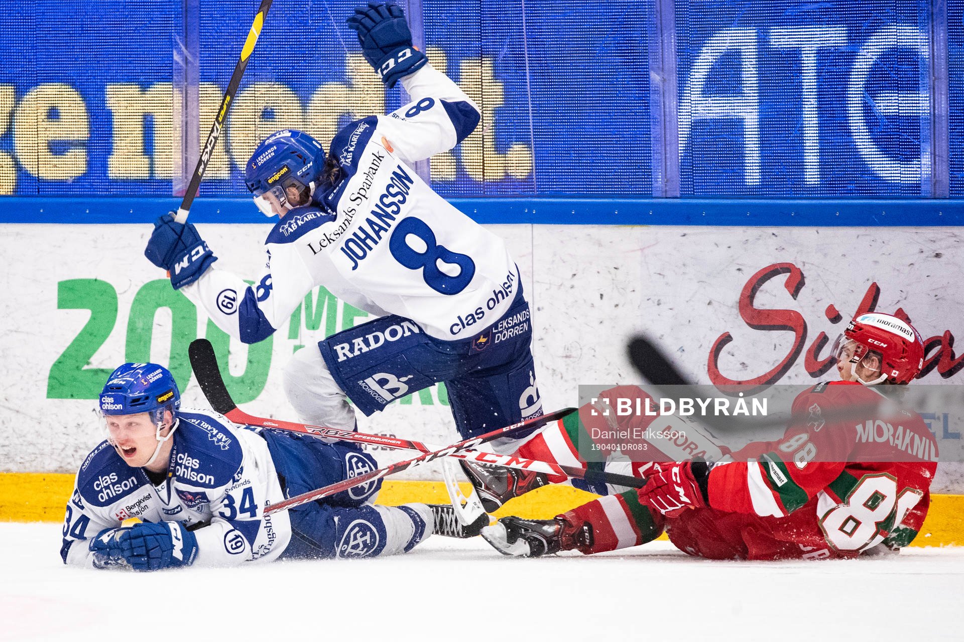 Leksands Lukas Enqvist och Filip Johansson och Moras