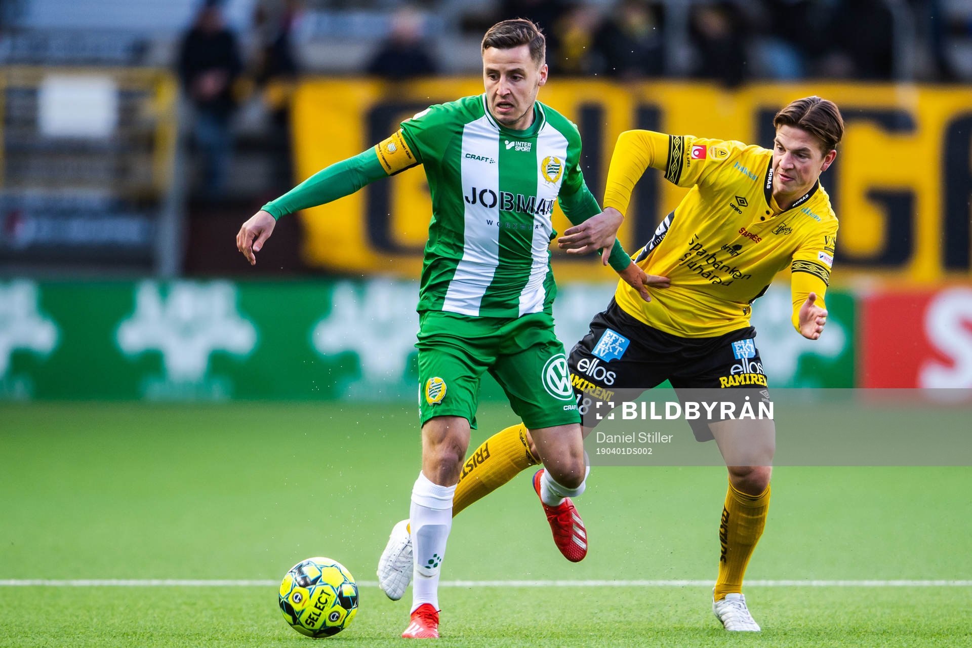 Hammarbys Jeppe Andersen och Elfsborgs Simon Olsson