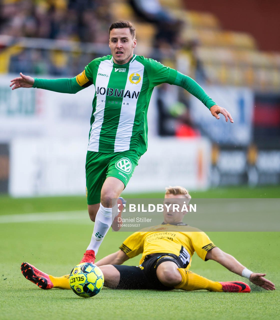 Hammarbys Jeppe Andersen och Elfsborgs Simon Strand