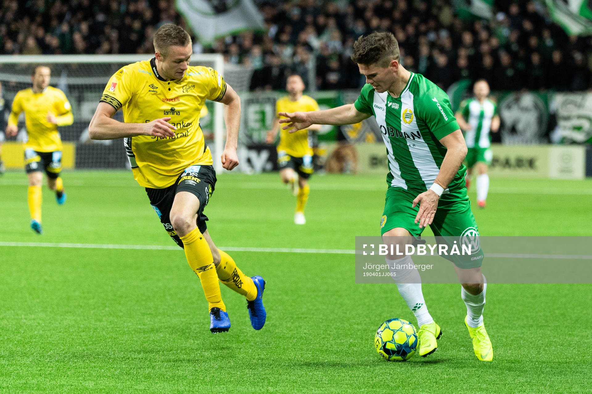 Hammarbys Vidar Örn Kjartansson och Elfsborgs Stian Rode