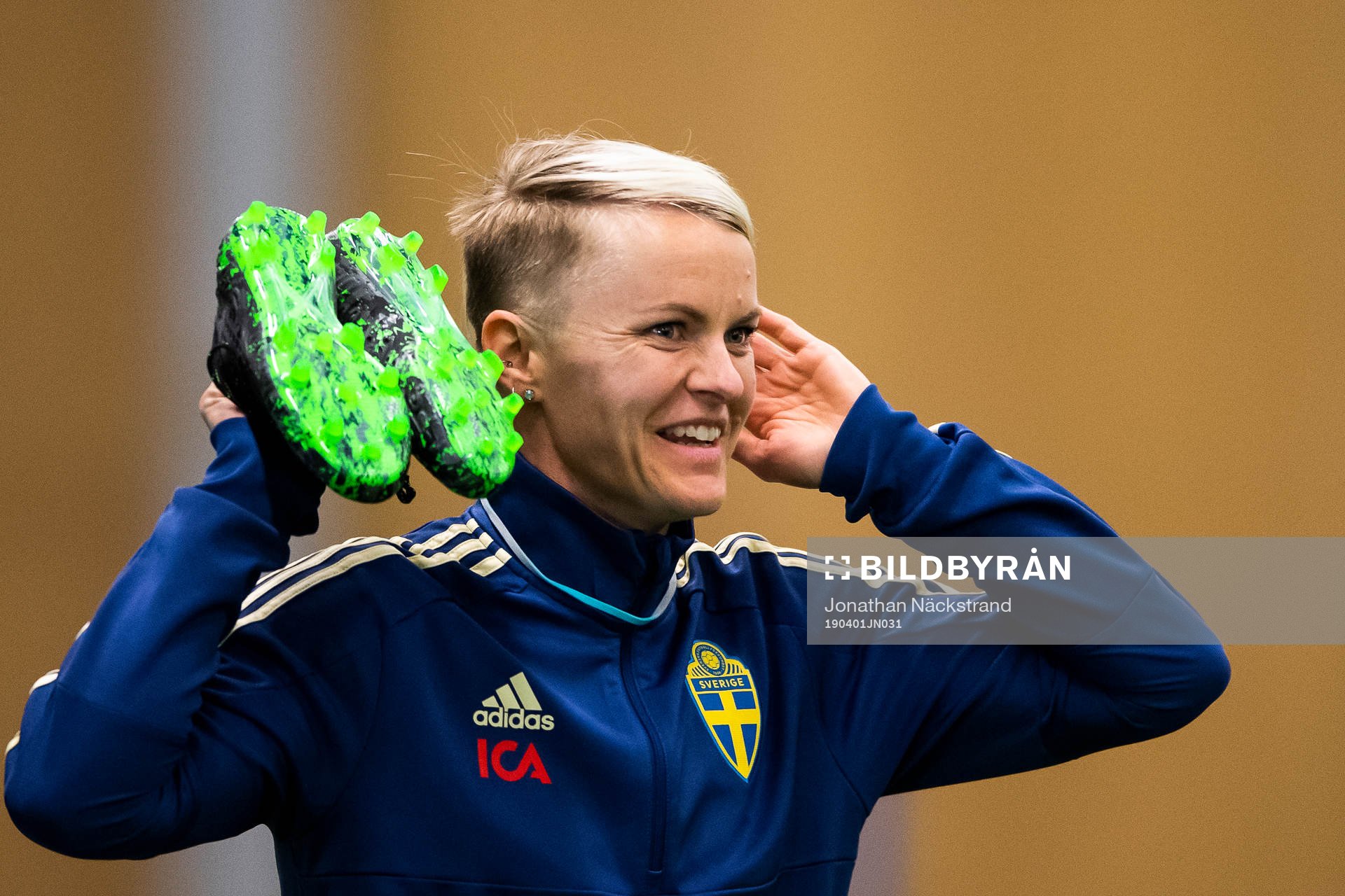 Nilla Fischer of the Swedish women national football team