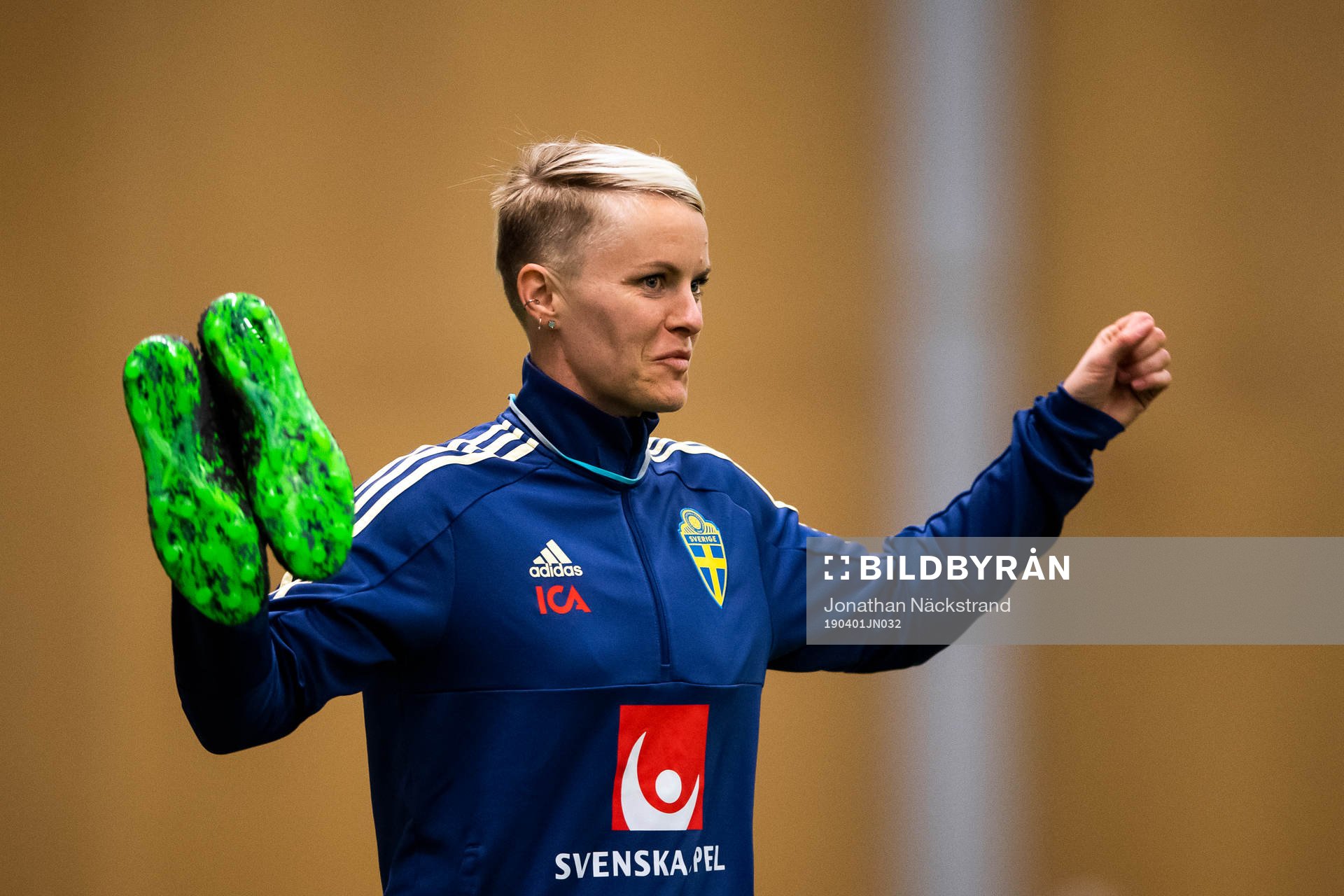 Nilla Fischer of the Swedish women national football team